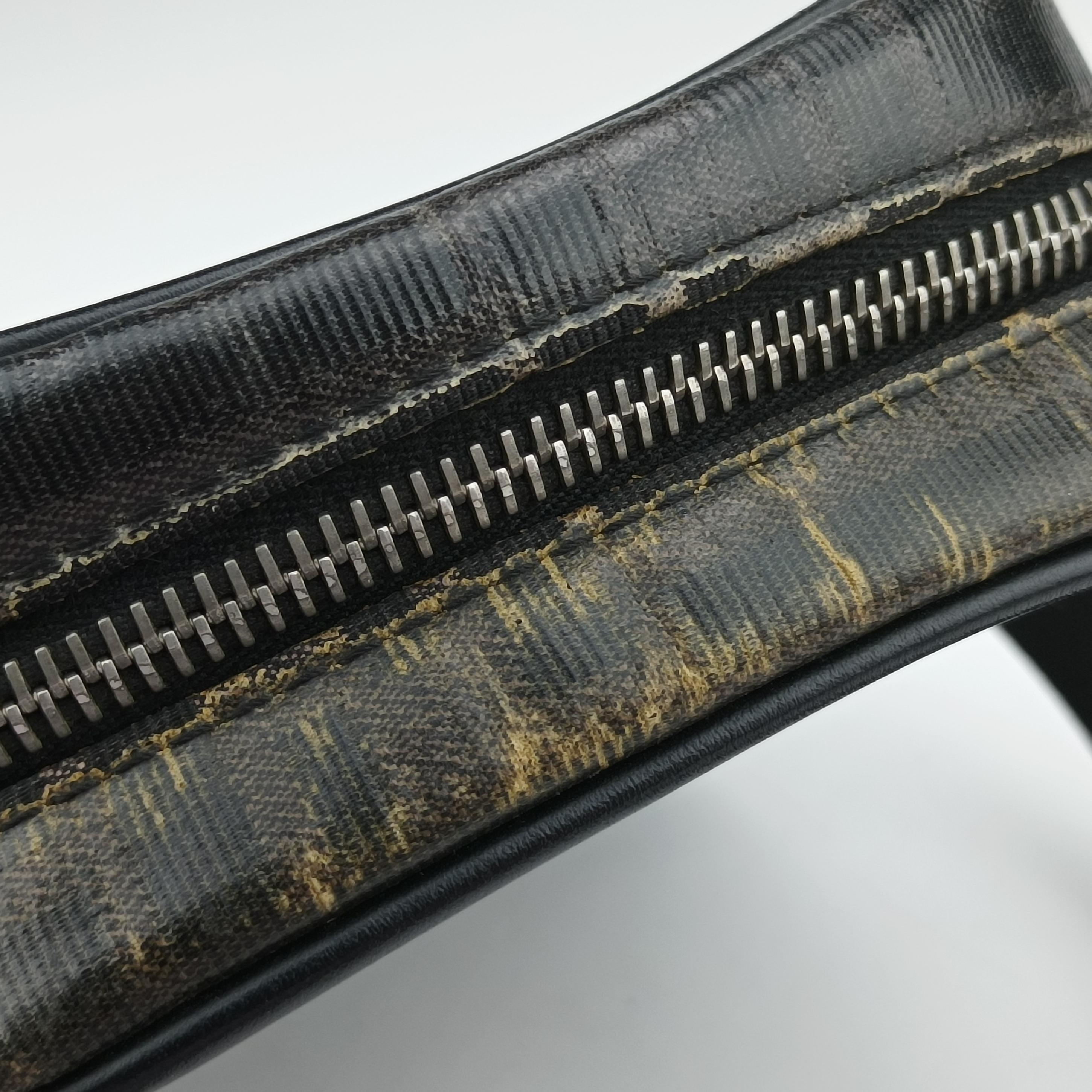 Vintage Fendi Zucca pattern small Black PVC Coated Canvas 7VA456 shoulderbag | stylenewstar