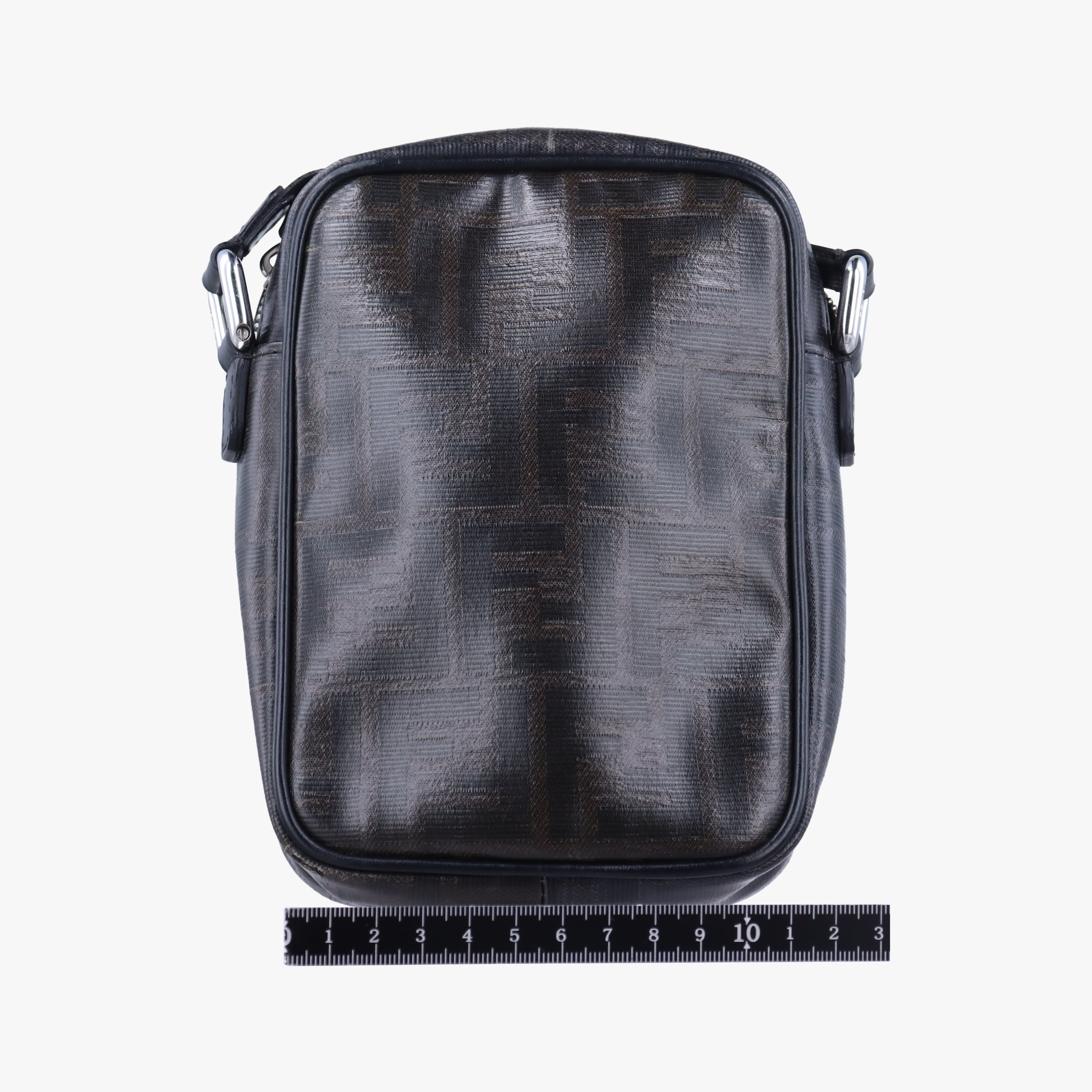 Vintage Fendi Zucca pattern small Black PVC Coated Canvas 7VA456 shoulderbag | stylenewstar