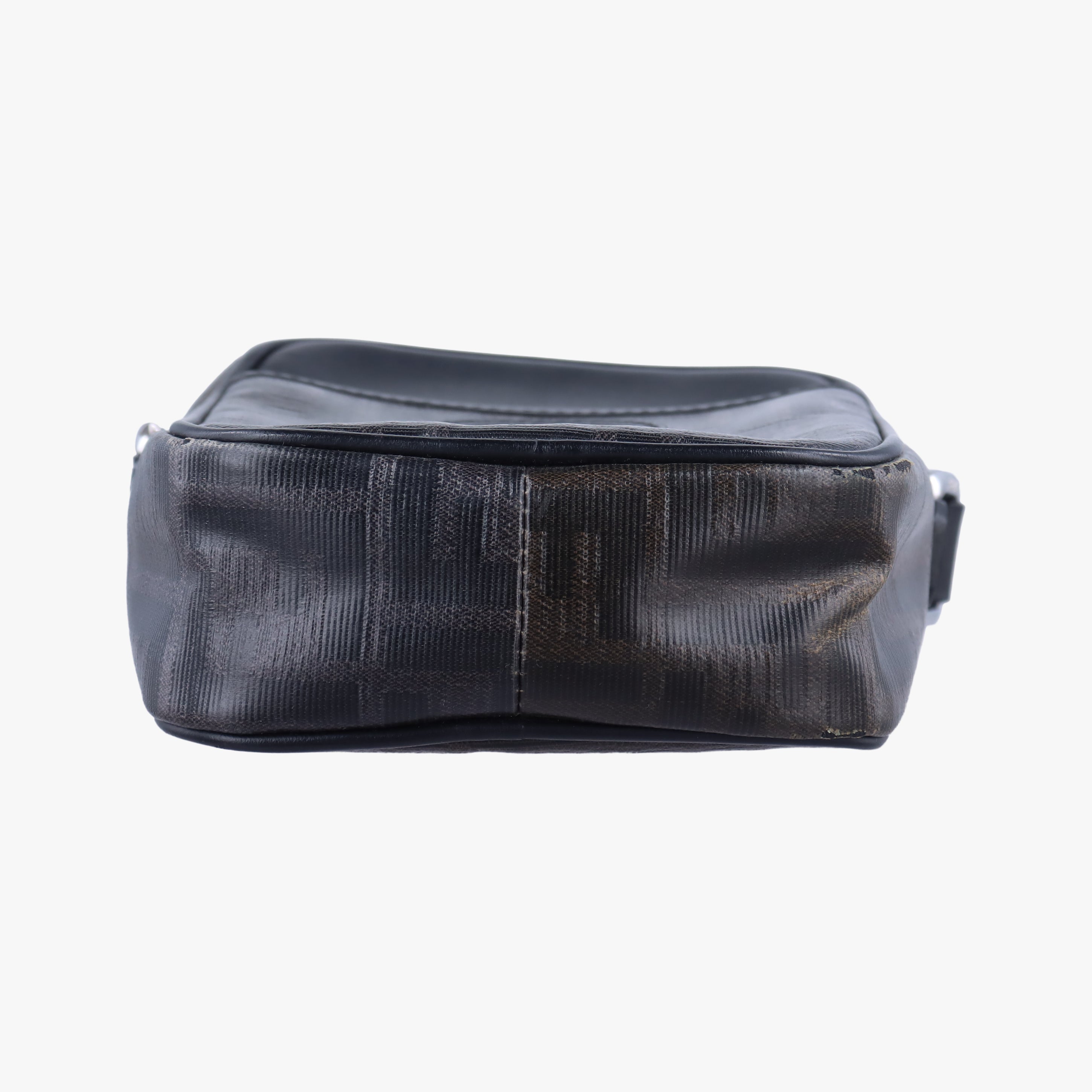 Vintage Fendi Zucca pattern small Black PVC Coated Canvas 7VA456 shoulderbag | stylenewstar