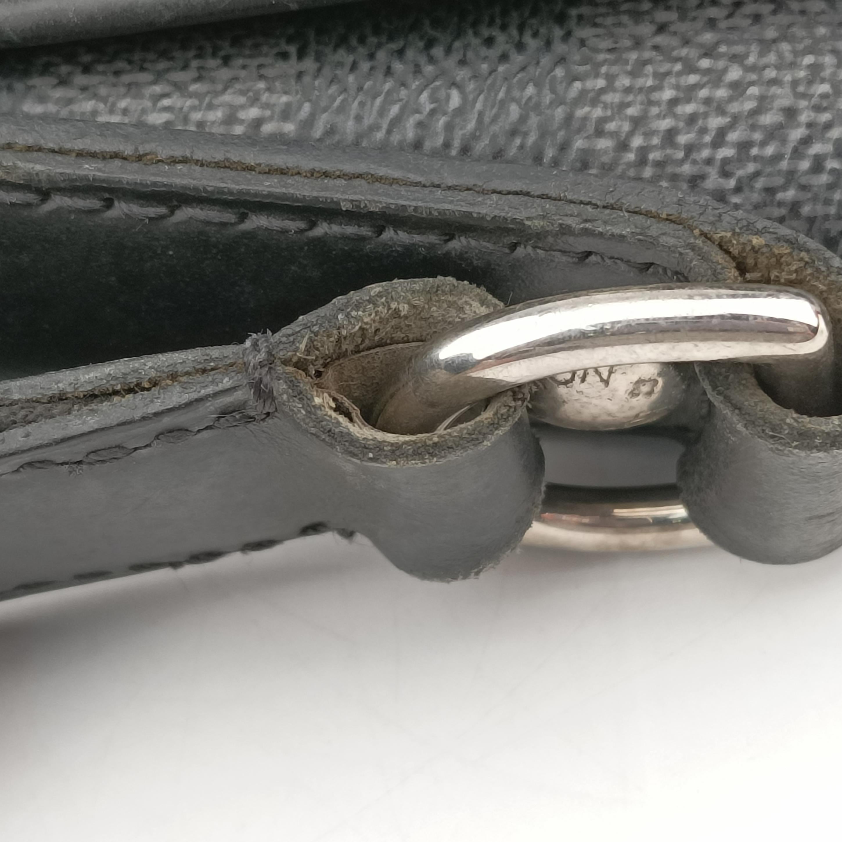 Pre-owned Louis Vuitton DANIEL MM Noir Damier Graphite N58029 shoulderbag | stylenewstar