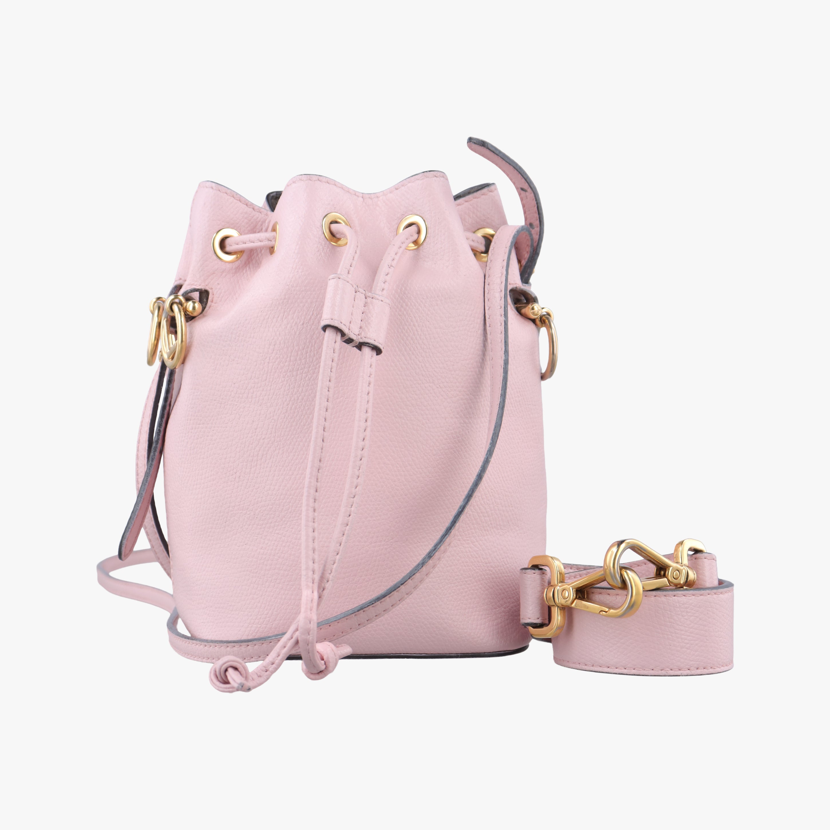 Vintage Fendi Mon Tresor Mini Bucket Pink Leather 8BS010 shoulderbag | stylenewstar