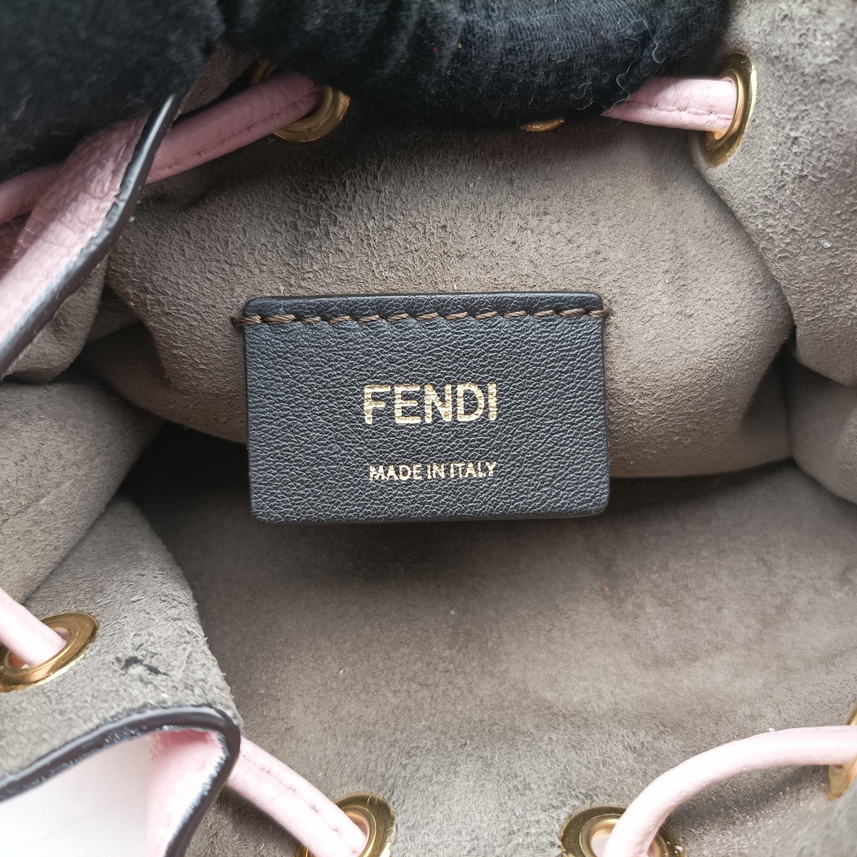 Vintage Fendi Mon Tresor Mini Bucket Pink Leather 8BS010 shoulderbag | stylenewstar