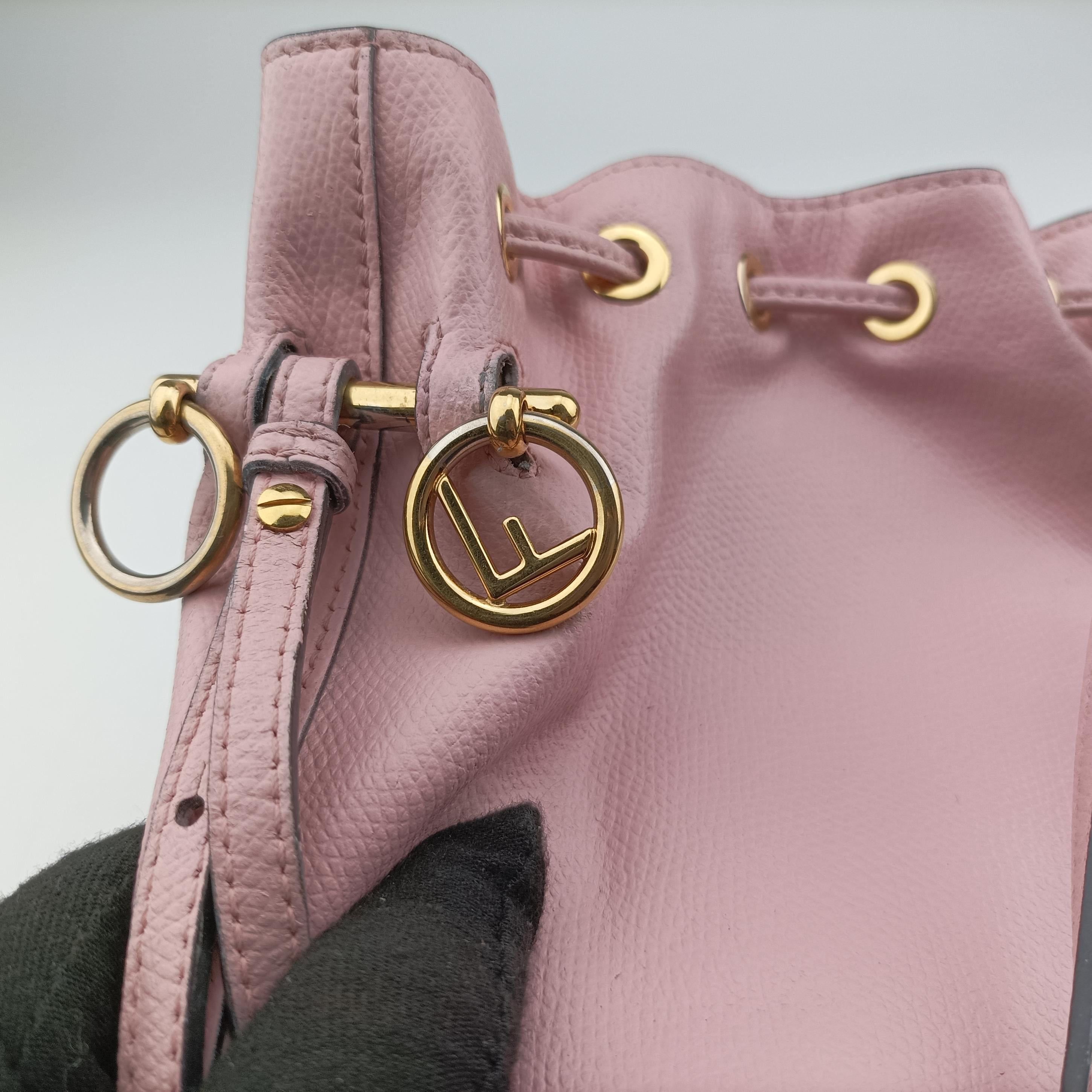 Vintage Fendi Mon Tresor Mini Bucket Pink Leather 8BS010 shoulderbag | stylenewstar