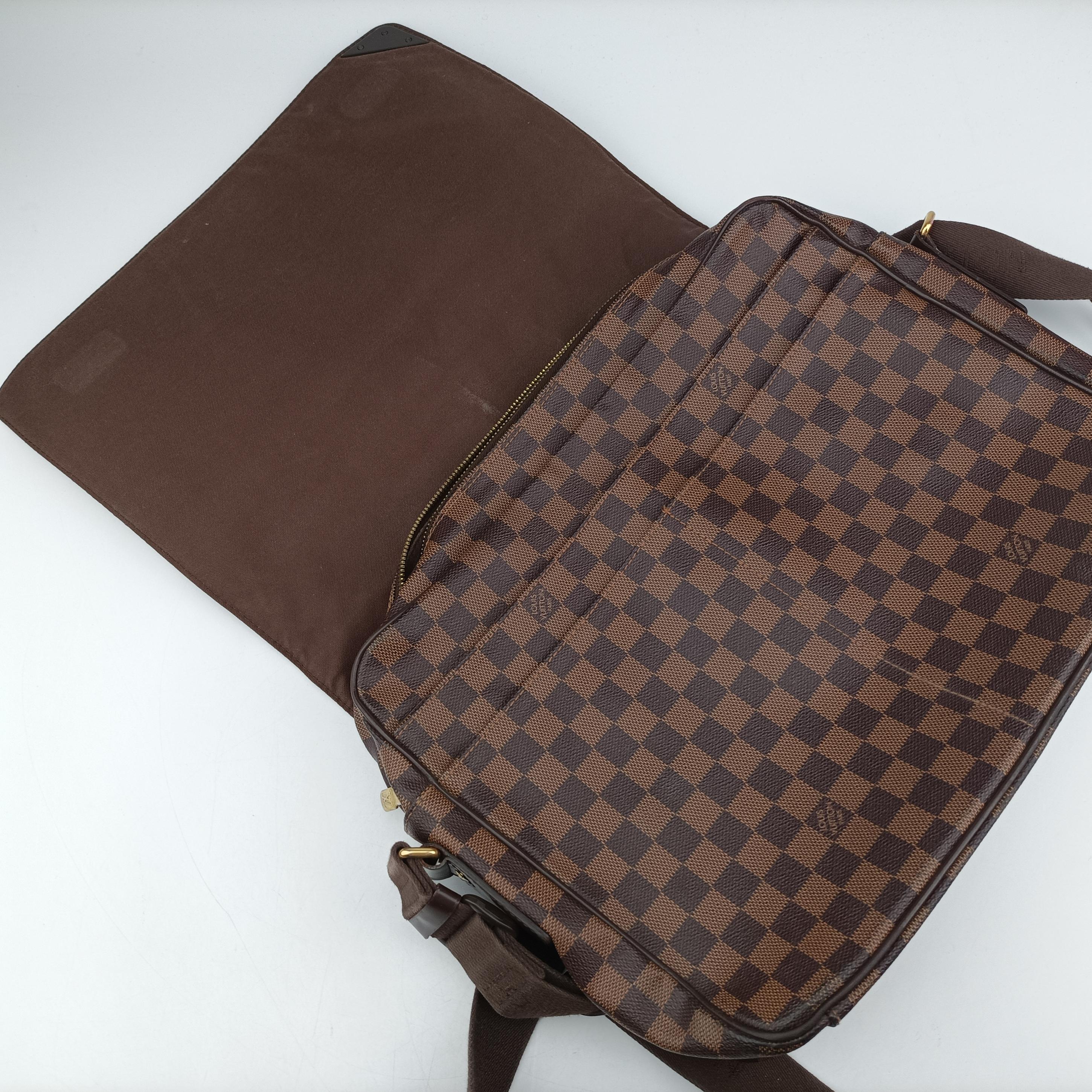 Pre-owned Louis Vuitton SHELTON MM EBENE Damier Canvas N41149 shoulderbag | stylenewstar