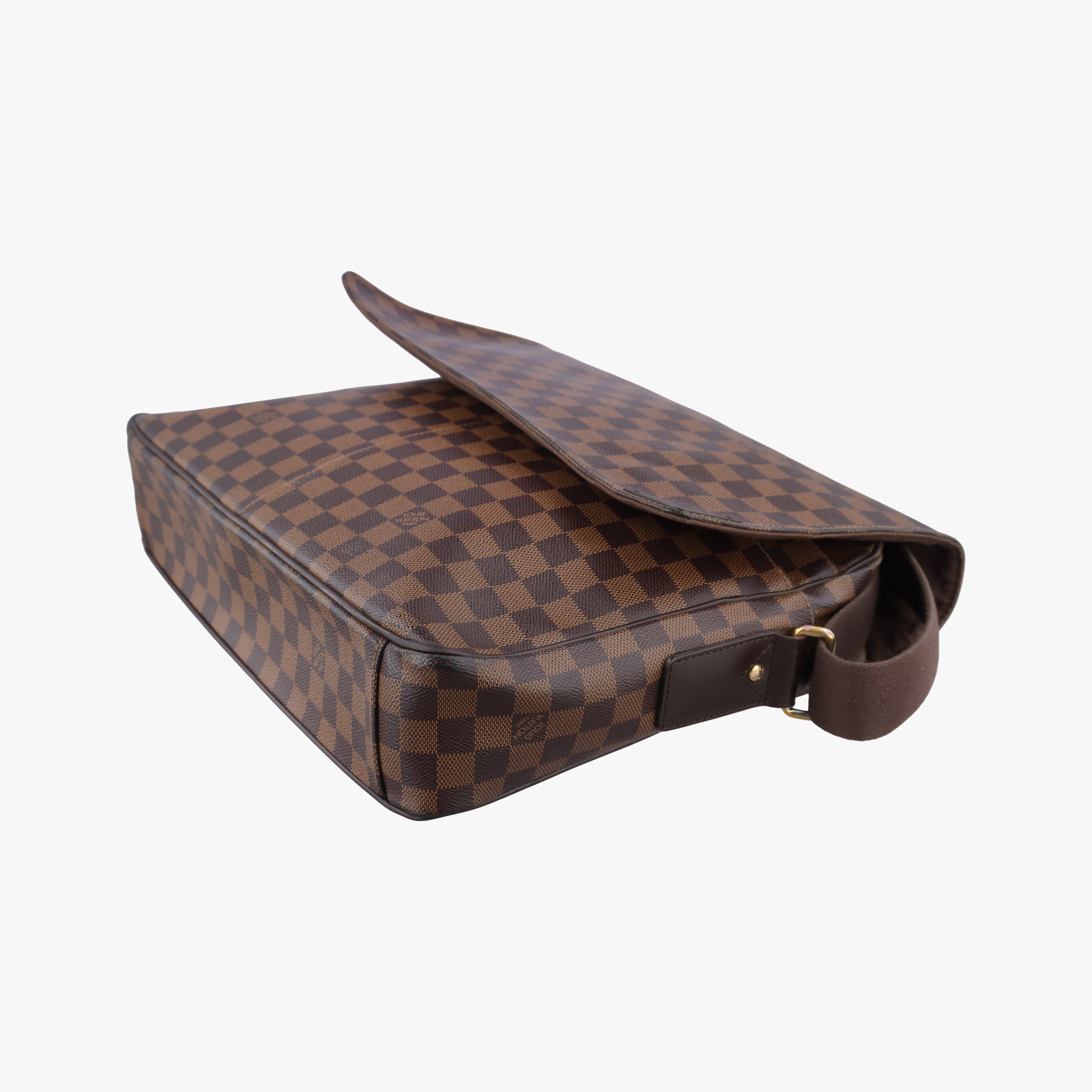 Pre-owned Louis Vuitton SHELTON MM EBENE Damier Canvas N41149 shoulderbag | stylenewstar