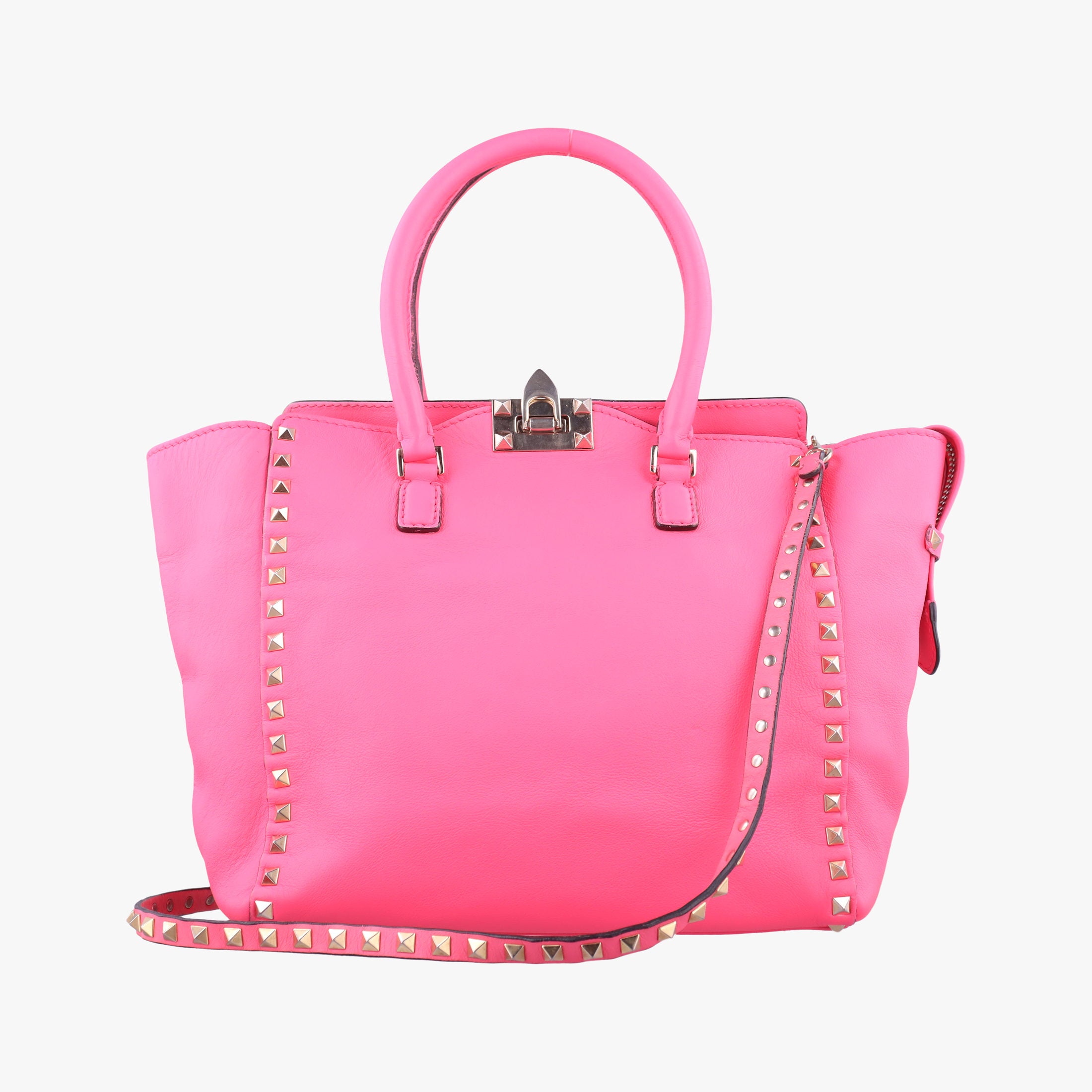 Secondhand Valentino Rockstud Rose leather  shoulderbag | stylenewstar