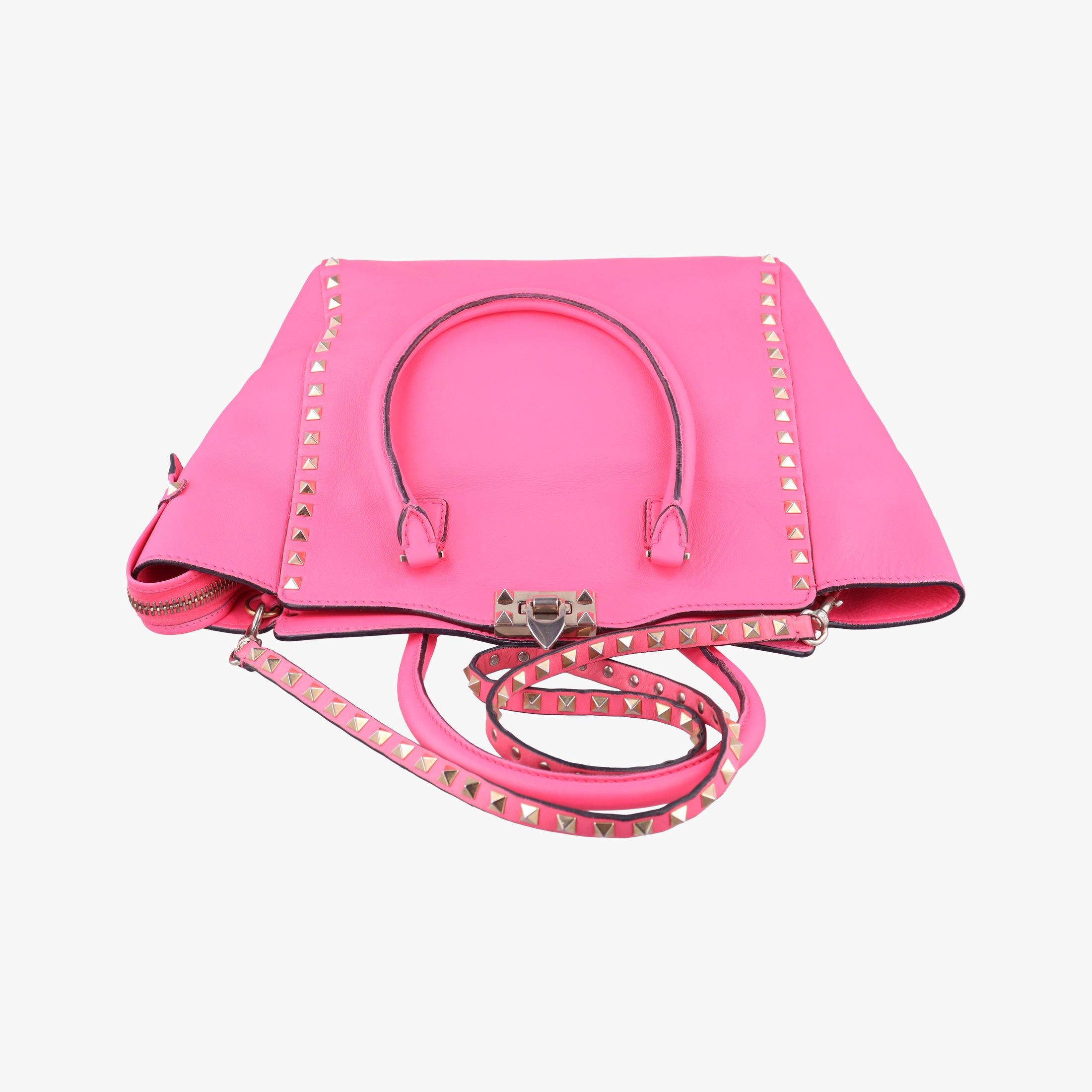 Secondhand Valentino Rockstud Rose leather  shoulderbag | stylenewstar