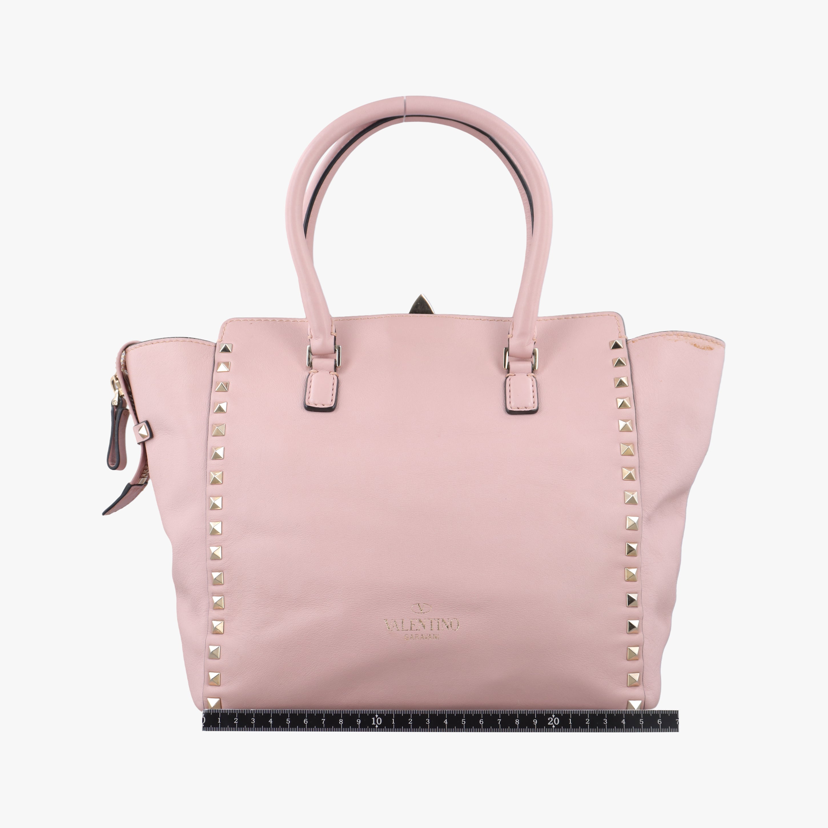 Pre-owned Valentino Rockstud Pink Leather  shoulderbag | stylenewstar