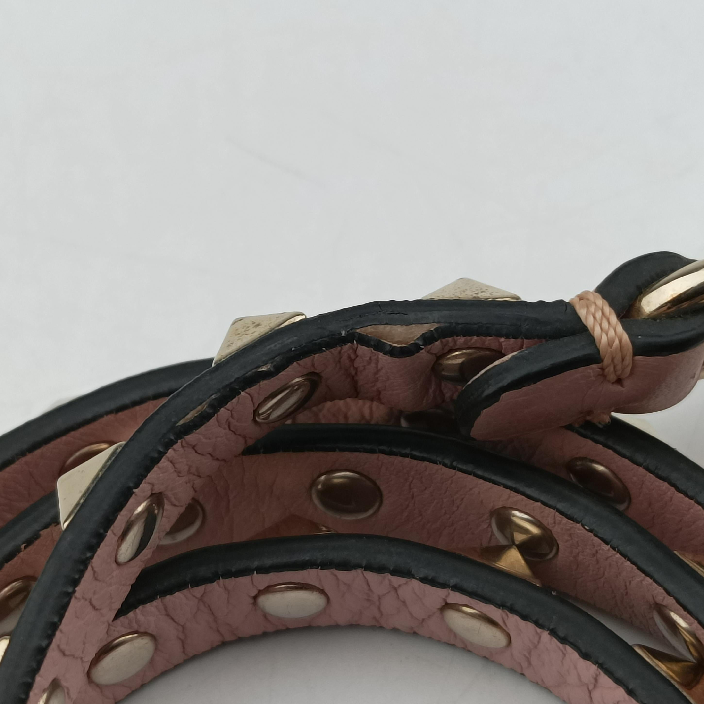 Pre-owned Valentino Rockstud Pink Leather  shoulderbag | stylenewstar