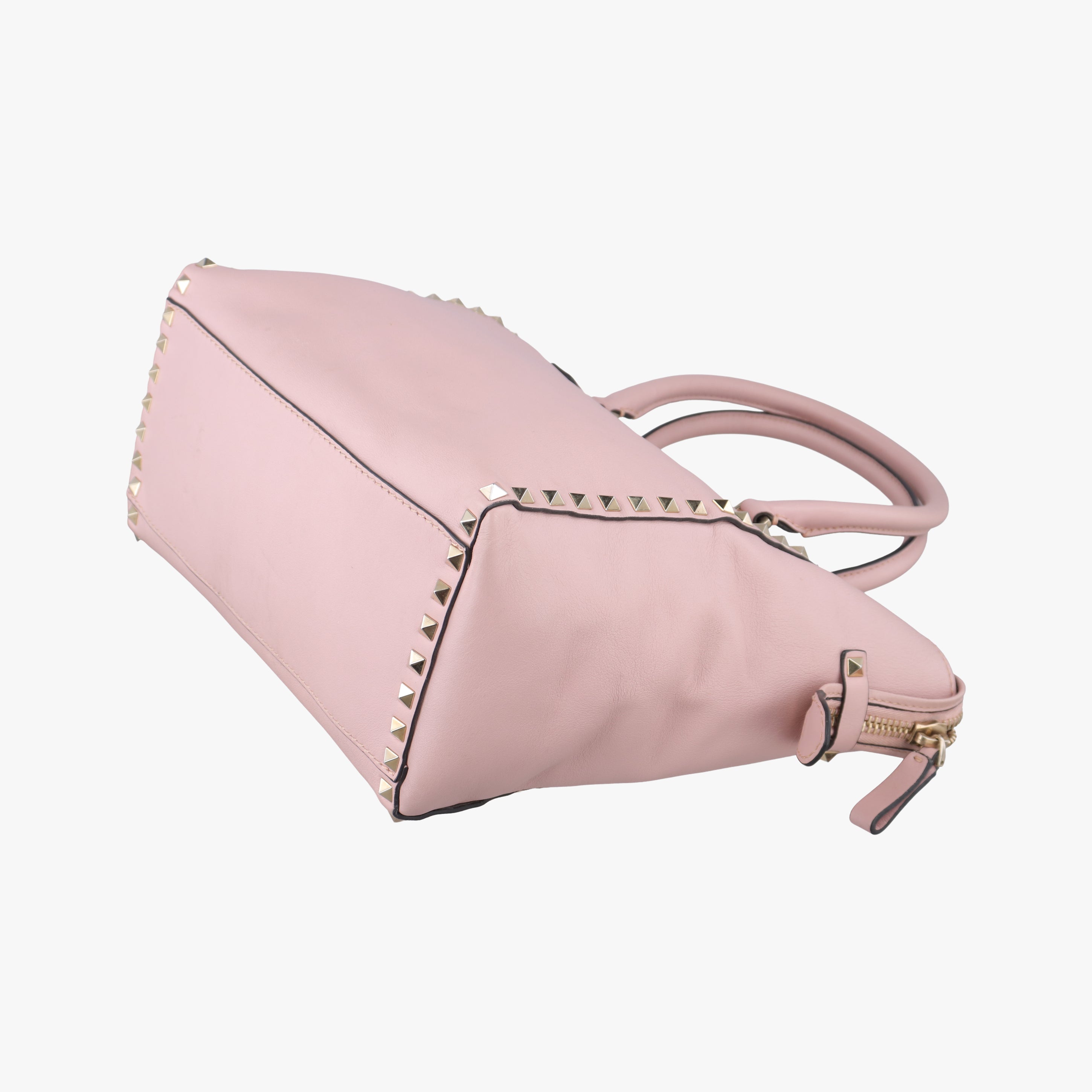 Pre-owned Valentino Rockstud Pink Leather  shoulderbag | stylenewstar