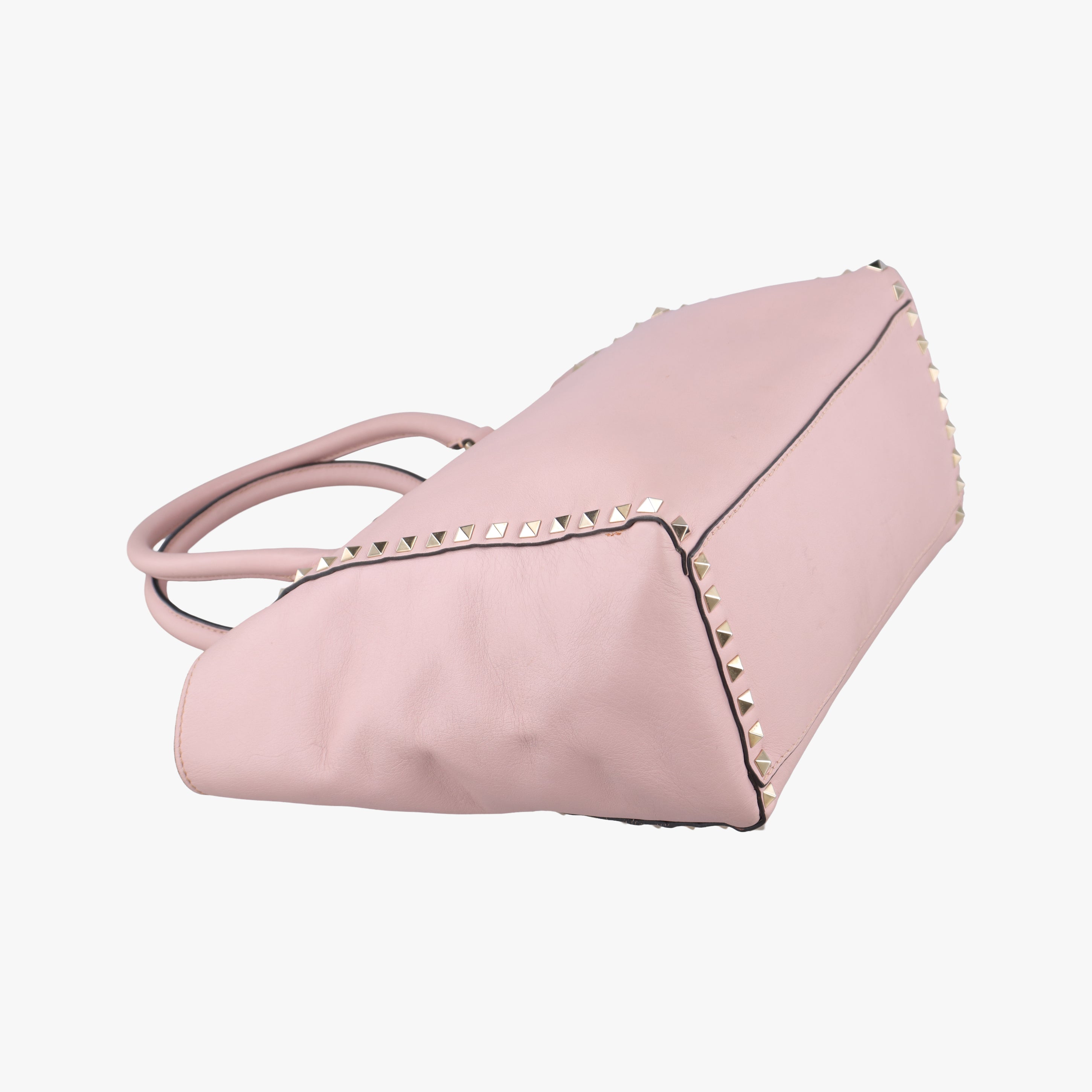 Pre-owned Valentino Rockstud Pink Leather  shoulderbag | stylenewstar