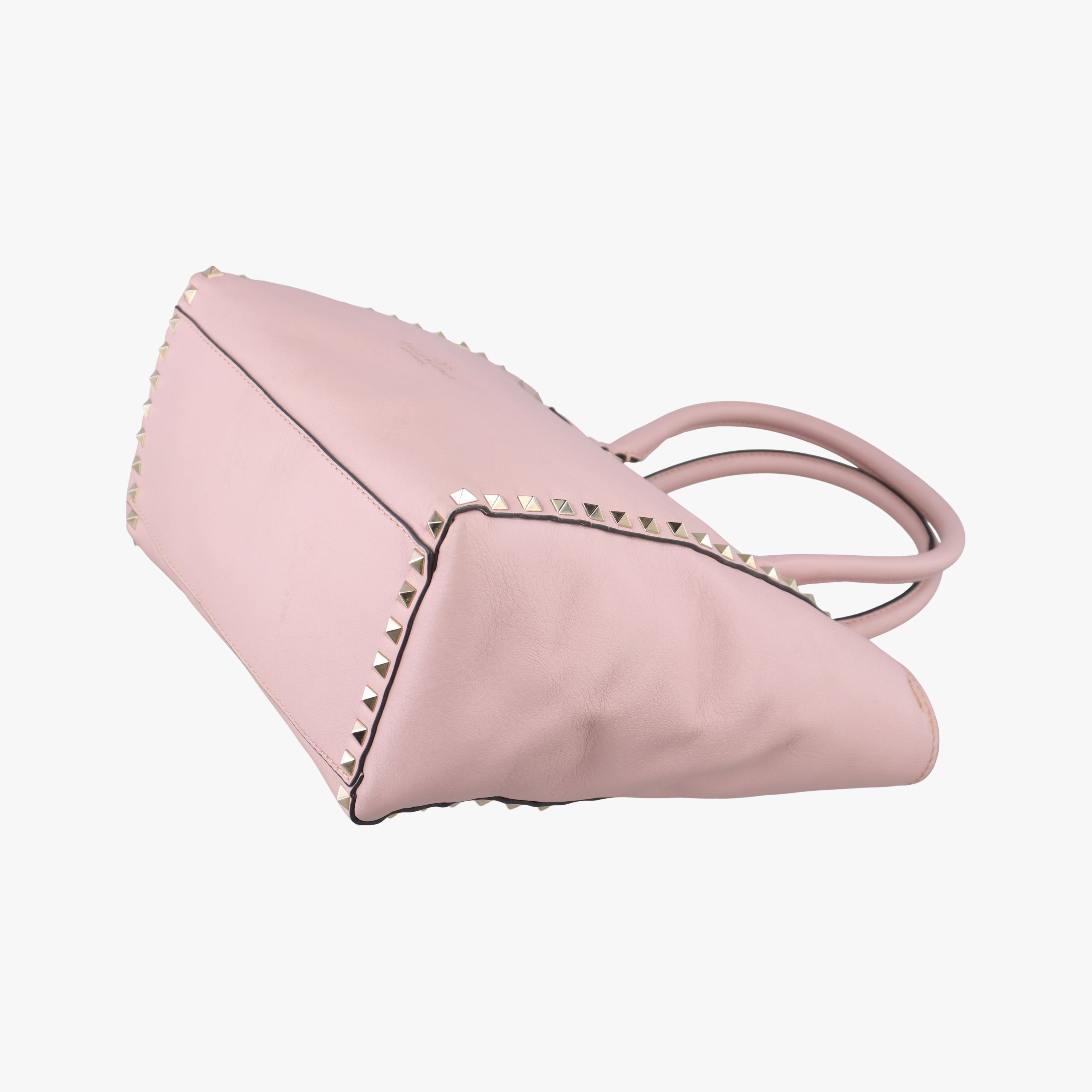 Pre-owned Valentino Rockstud Pink Leather  shoulderbag | stylenewstar