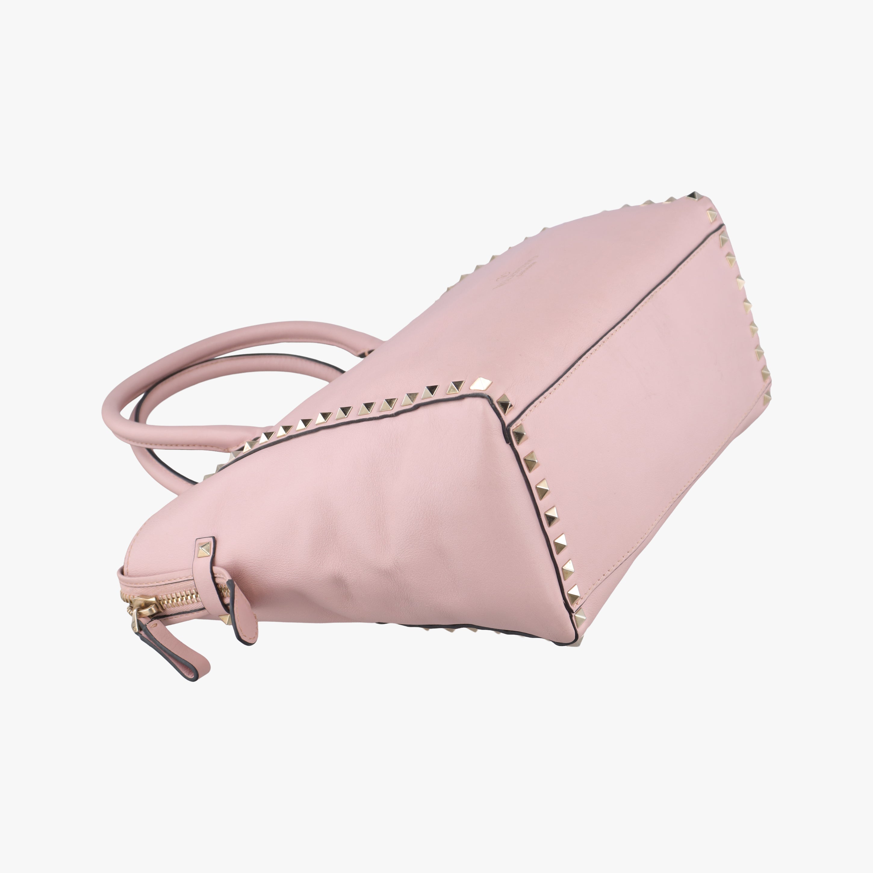 Pre-owned Valentino Rockstud Pink Leather  shoulderbag | stylenewstar