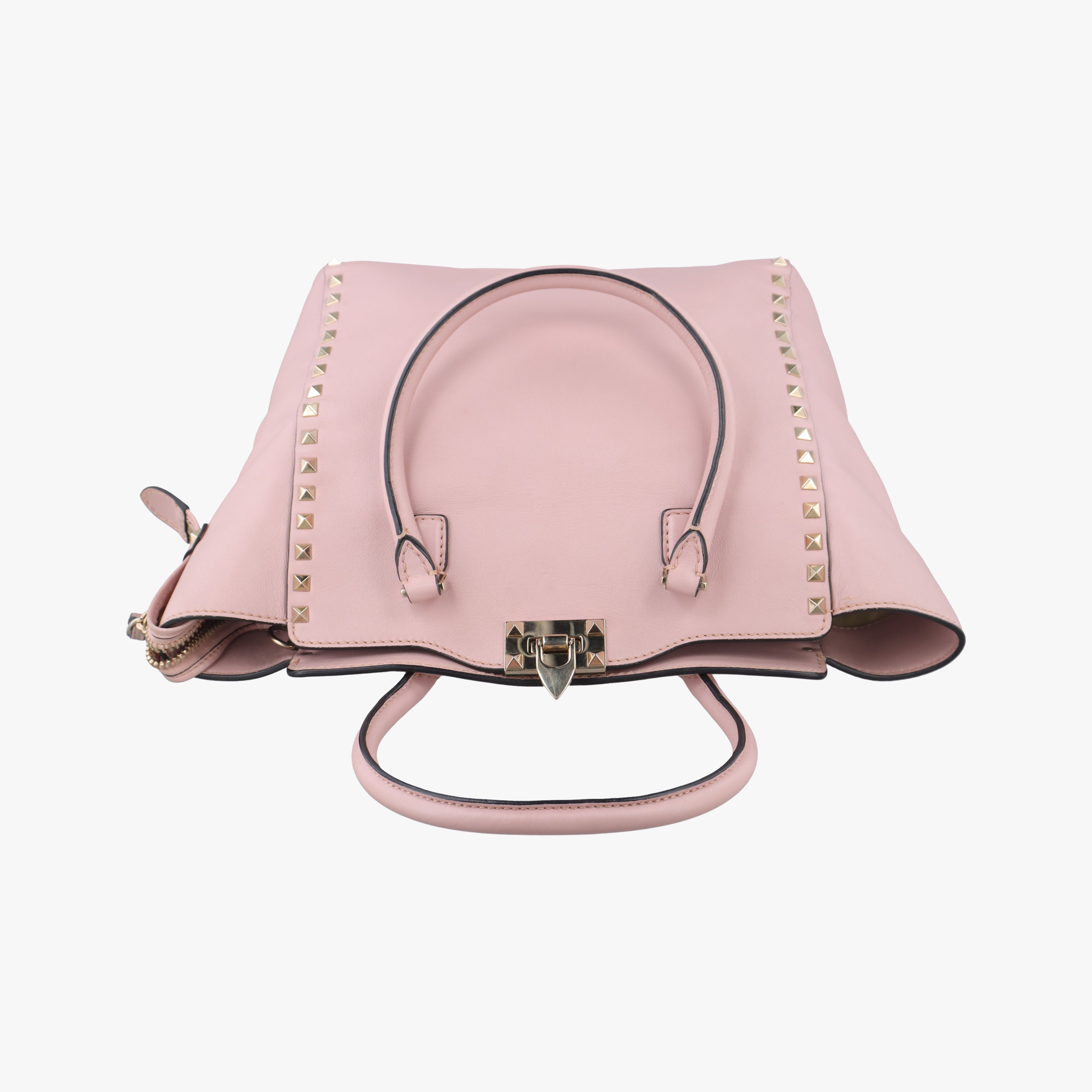 Pre-owned Valentino Rockstud Pink Leather  shoulderbag | stylenewstar