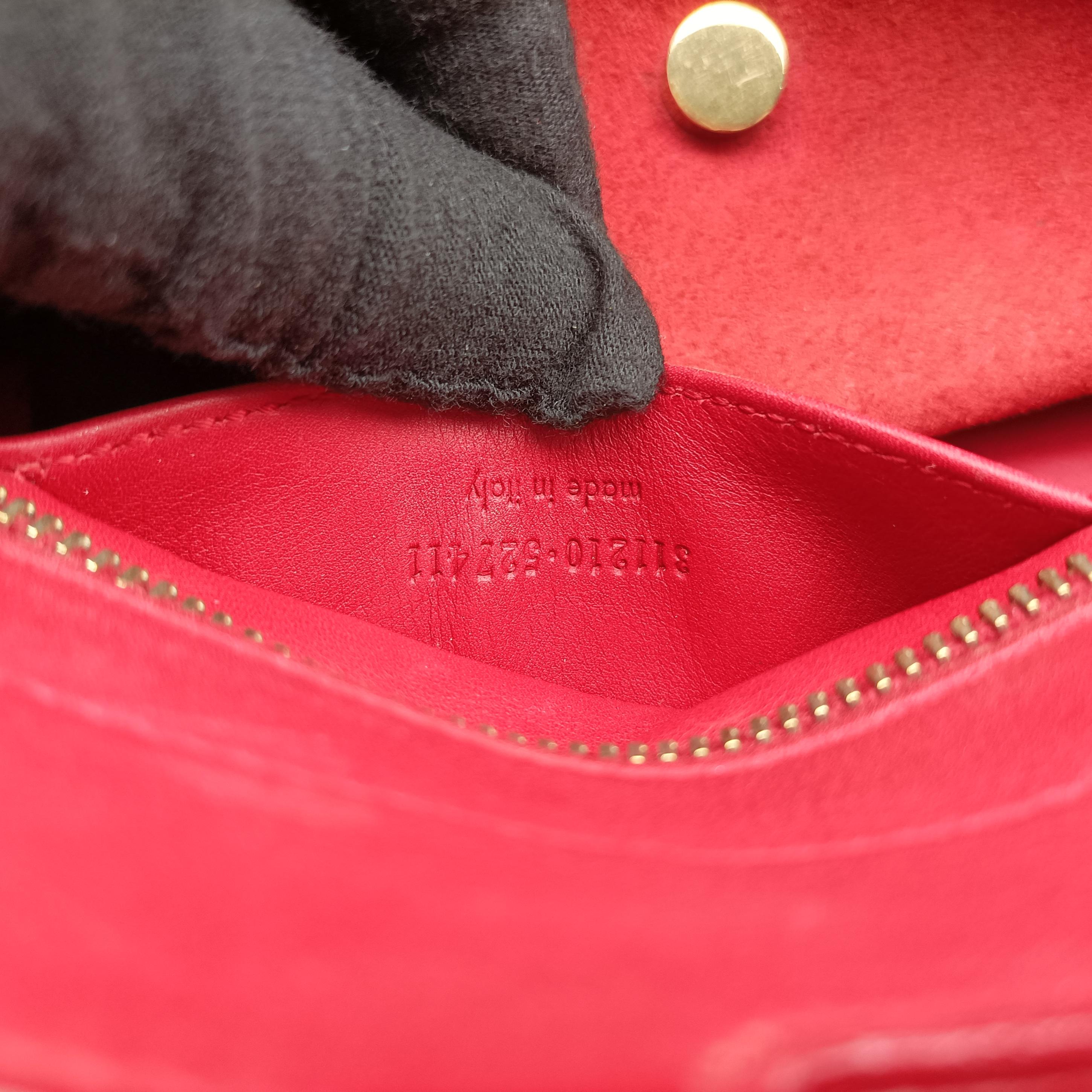 Vintage Yves Saint Laurent Y Ligne Petit Cabas Red Leather 311210 shoulderbag | stylenewstar