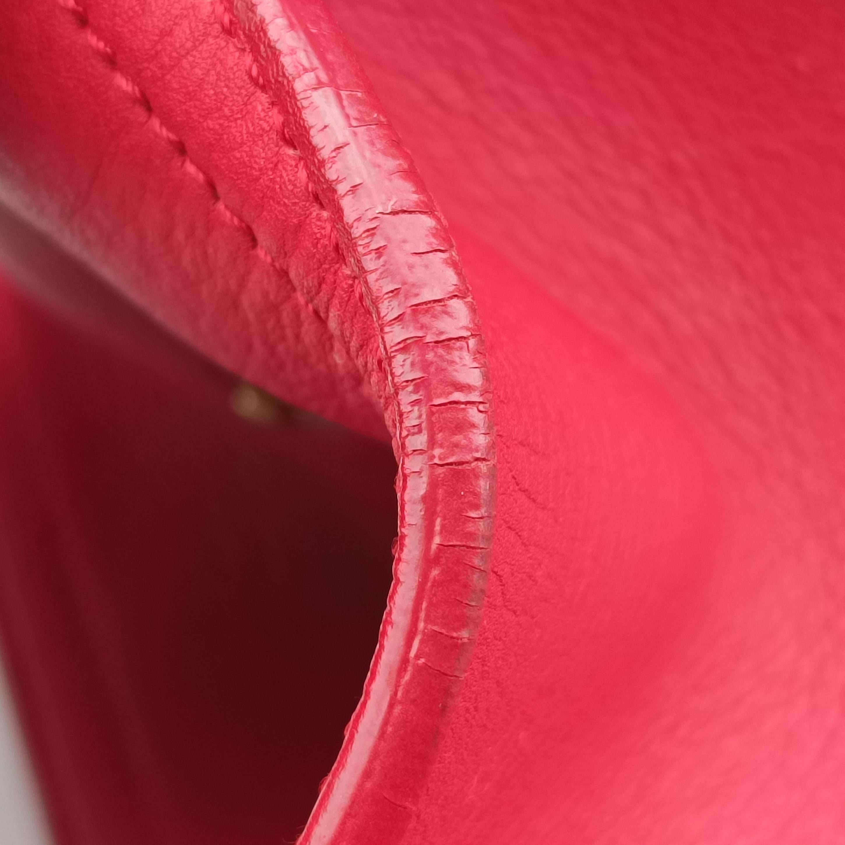 Vintage Yves Saint Laurent Y Ligne Petit Cabas Red Leather 311210 shoulderbag | stylenewstar