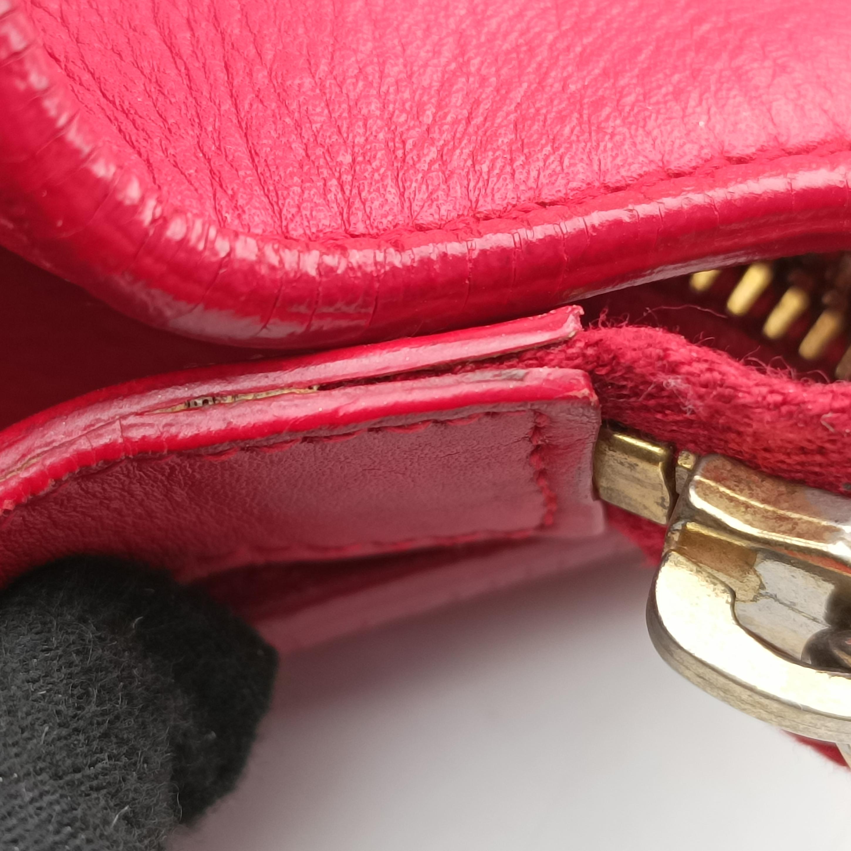 Vintage Yves Saint Laurent Y Ligne Petit Cabas Red Leather 311210 shoulderbag | stylenewstar