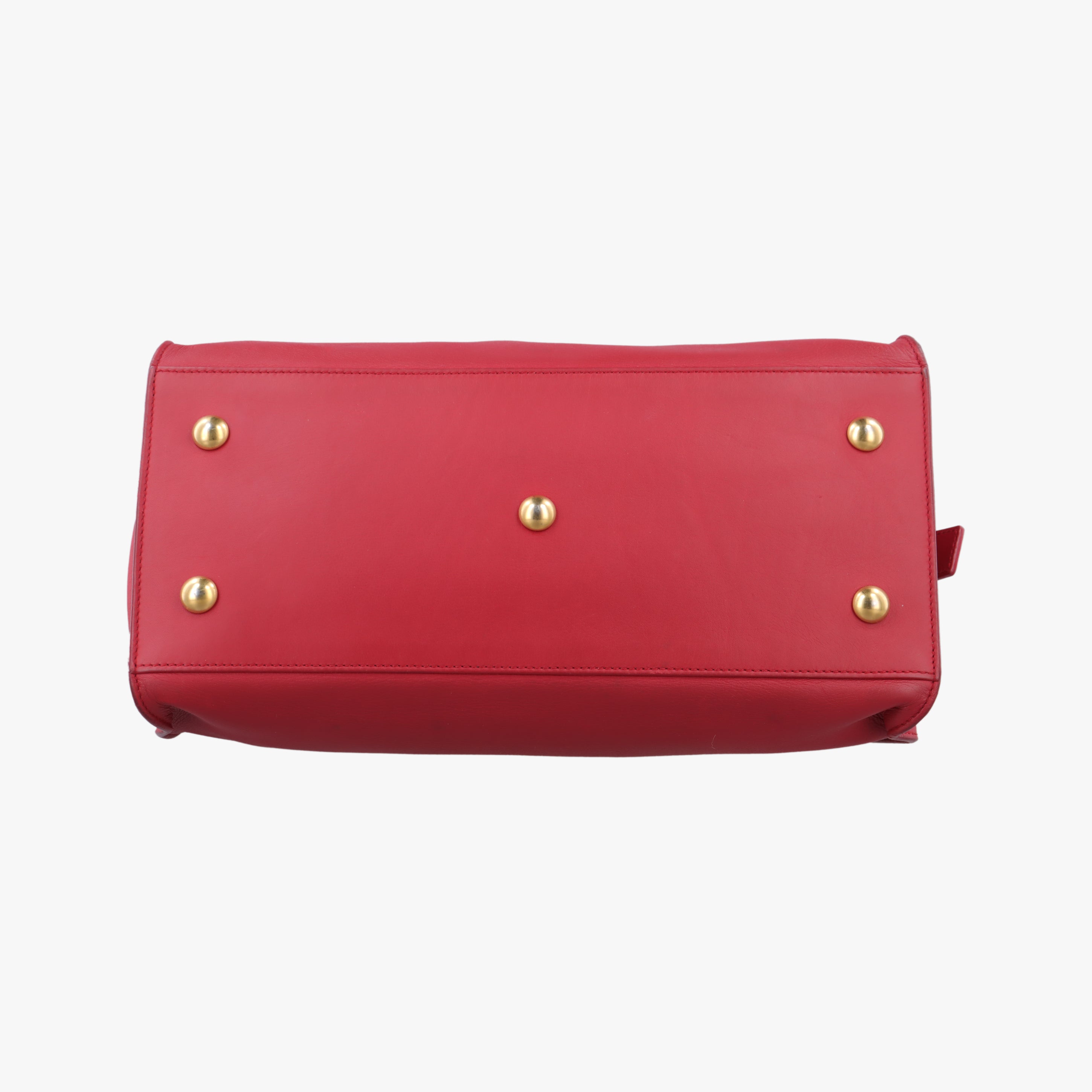Vintage Yves Saint Laurent Y Ligne Petit Cabas Red Leather 311210 shoulderbag | stylenewstar