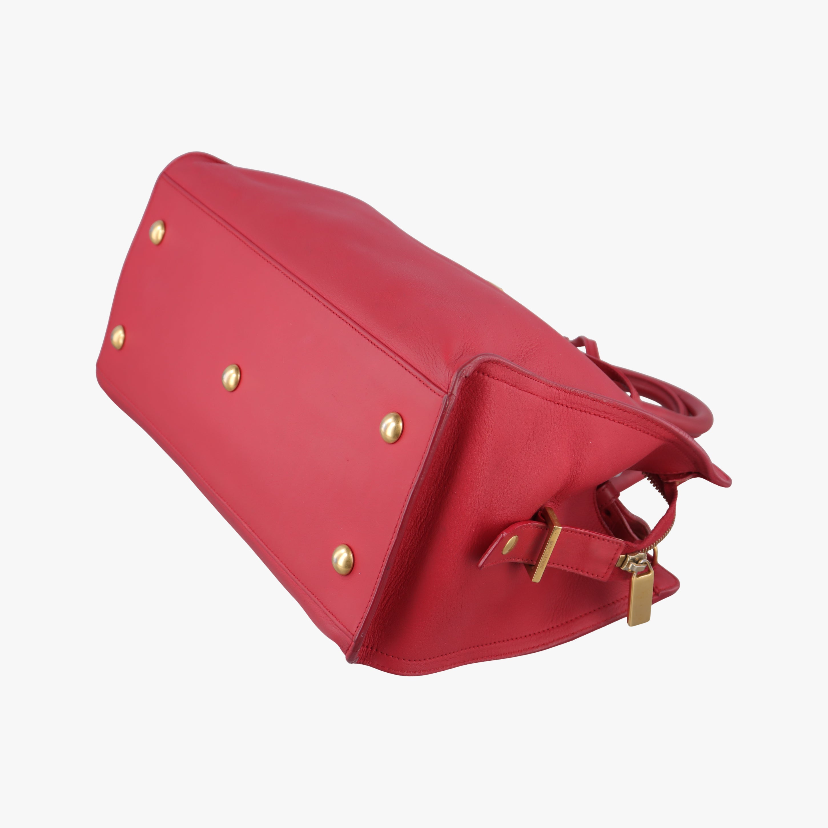 Vintage Yves Saint Laurent Y Ligne Petit Cabas Red Leather 311210 shoulderbag | stylenewstar