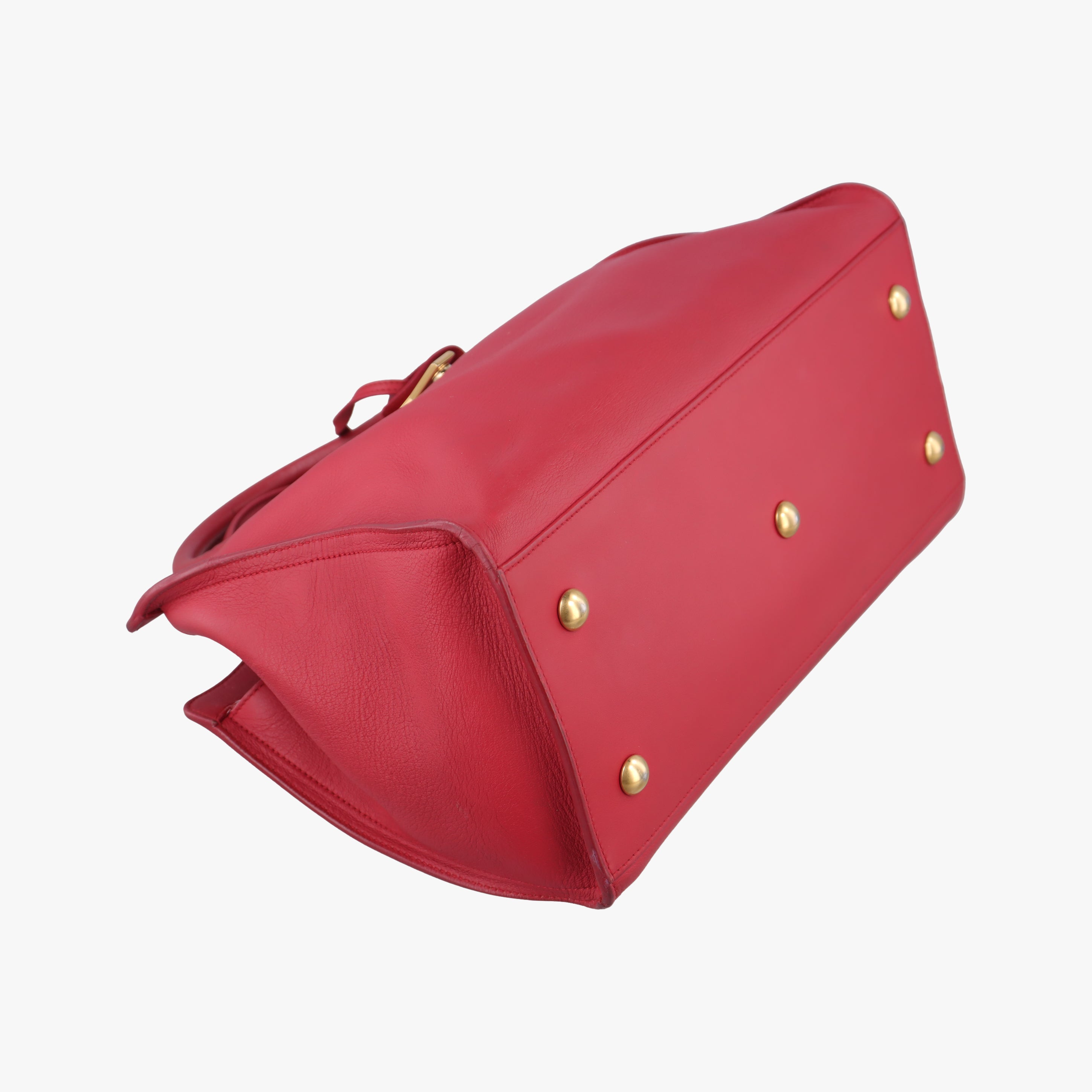 Vintage Yves Saint Laurent Y Ligne Petit Cabas Red Leather 311210 shoulderbag | stylenewstar