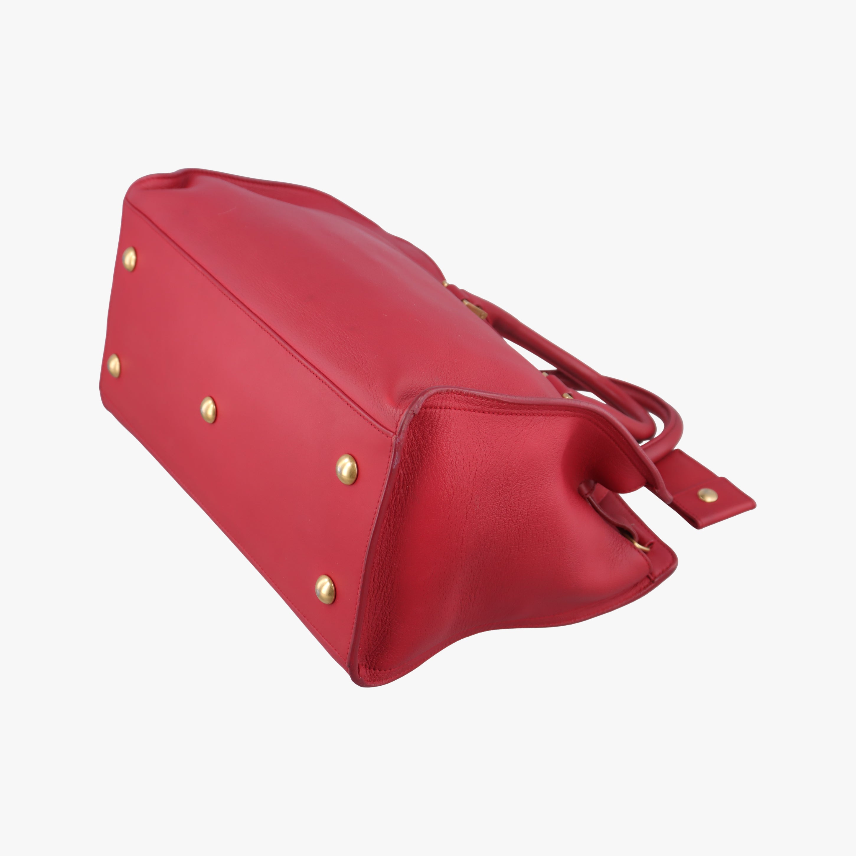 Vintage Yves Saint Laurent Y Ligne Petit Cabas Red Leather 311210 shoulderbag | stylenewstar