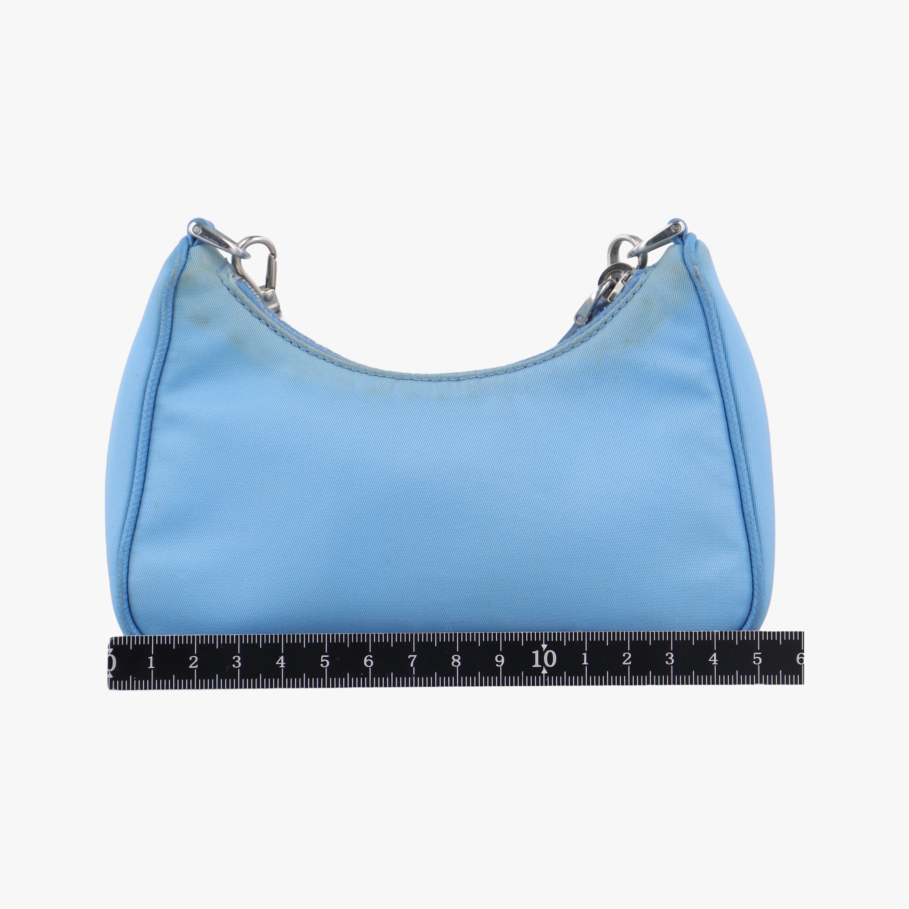 Pre-owned Prada Re-Edition Nylon Mini white nylon 1TT122 shoulderbag | stylenewstar
