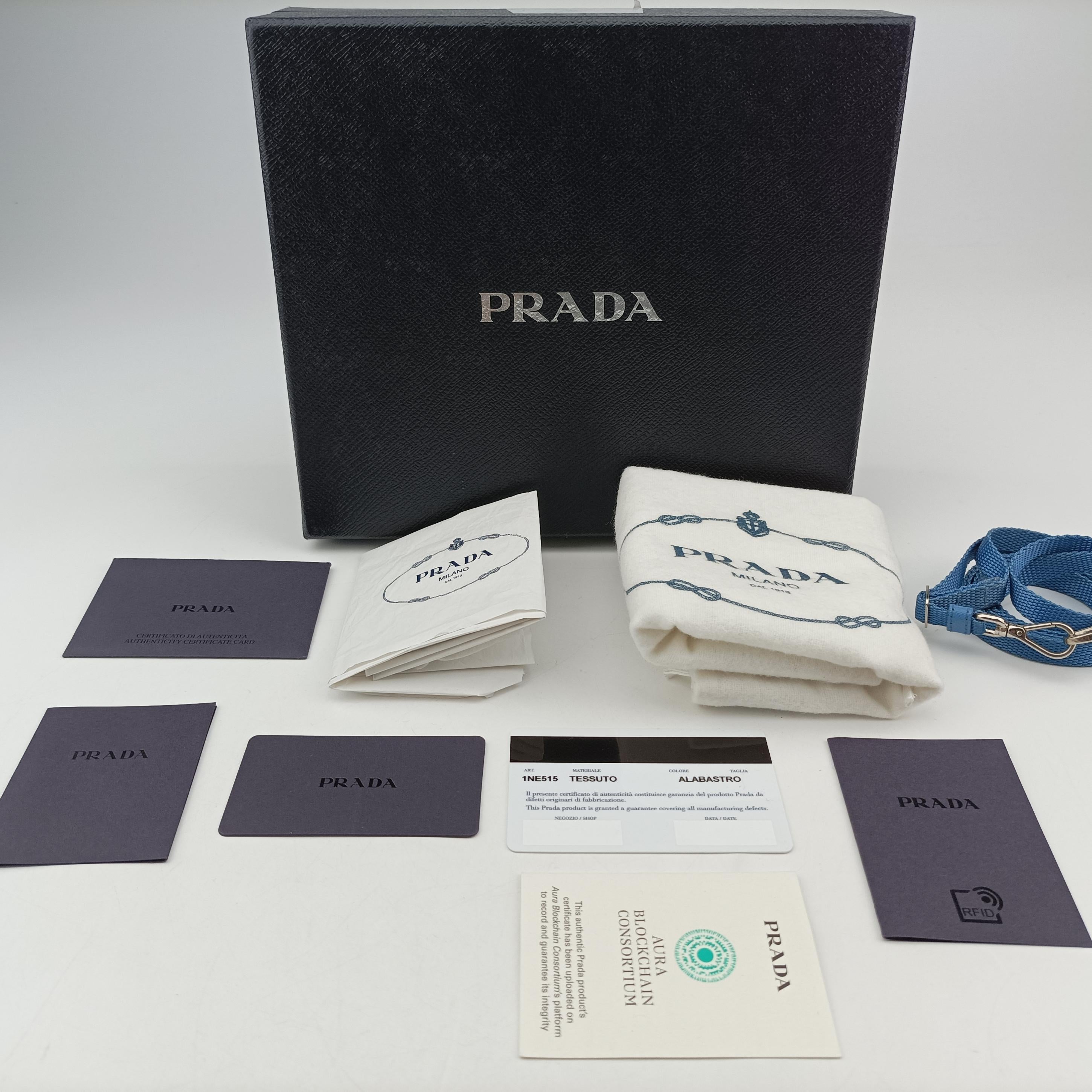 Pre-owned Prada Re-Edition Nylon Mini white nylon 1TT122 shoulderbag | stylenewstar
