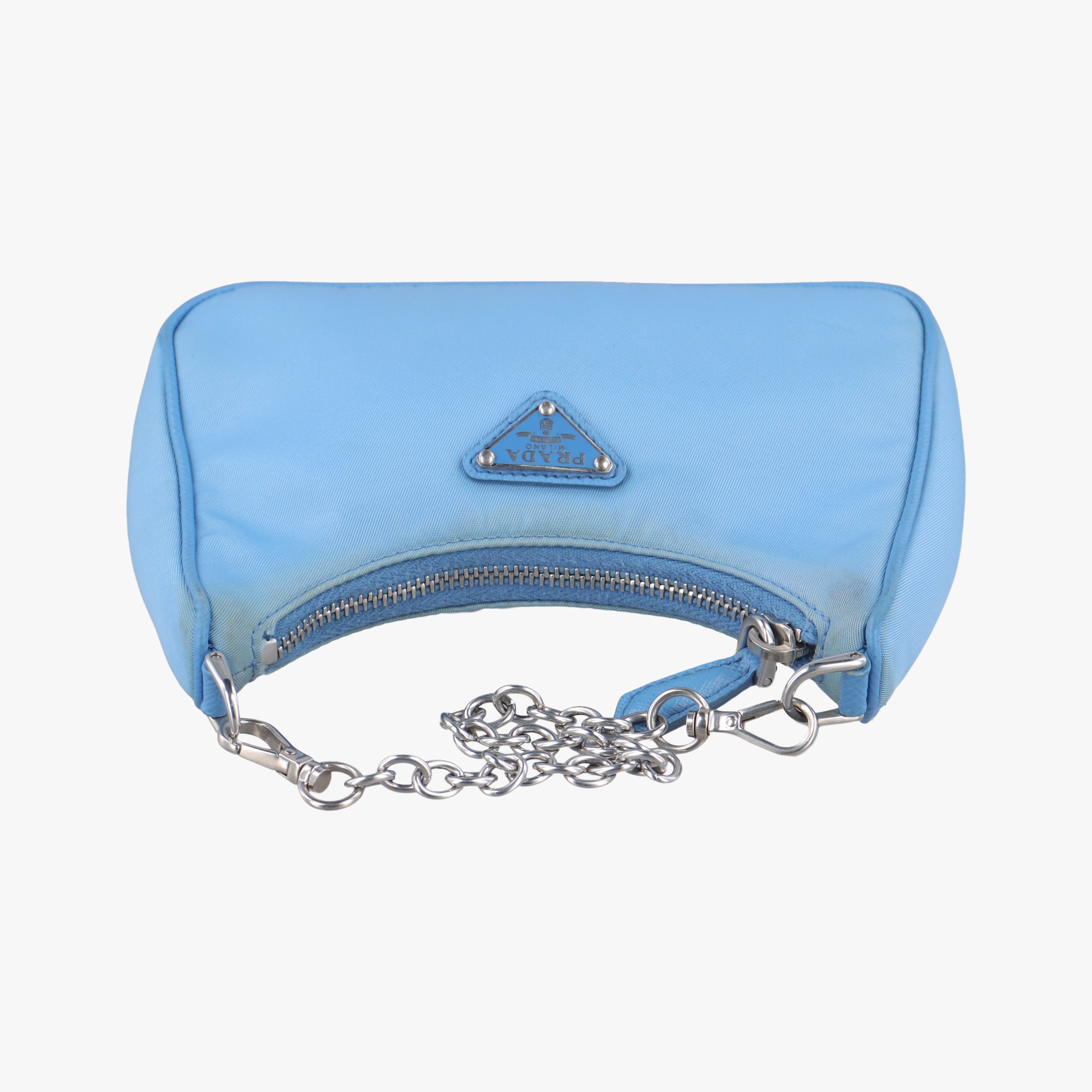 Pre-owned Prada Re-Edition Nylon Mini white nylon 1TT122 shoulderbag | stylenewstar