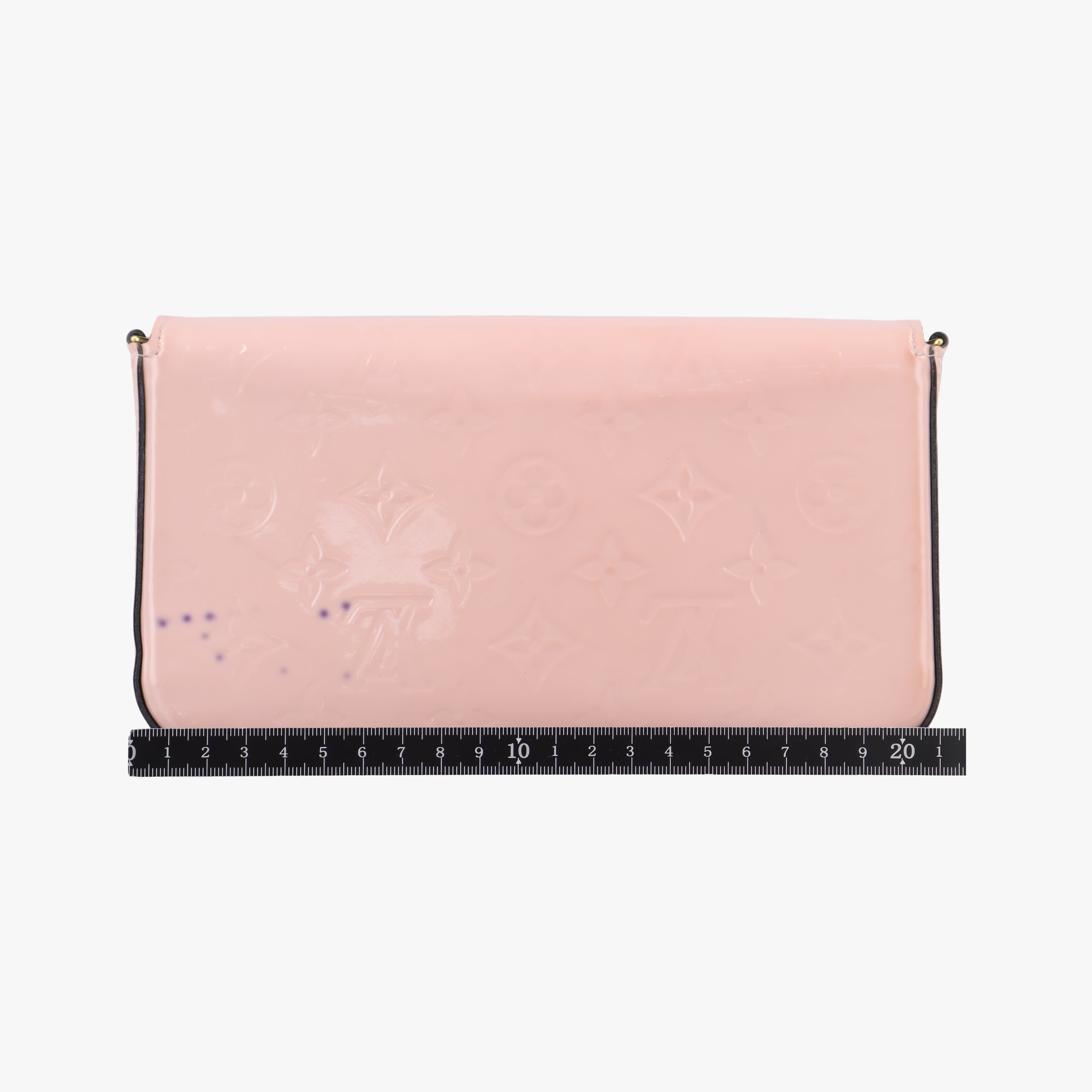 Pre-owned Louis Vuitton Pochette Felicie Rose Ballerine Monogram Vernis MI4179 shoulderbag | stylenewstar