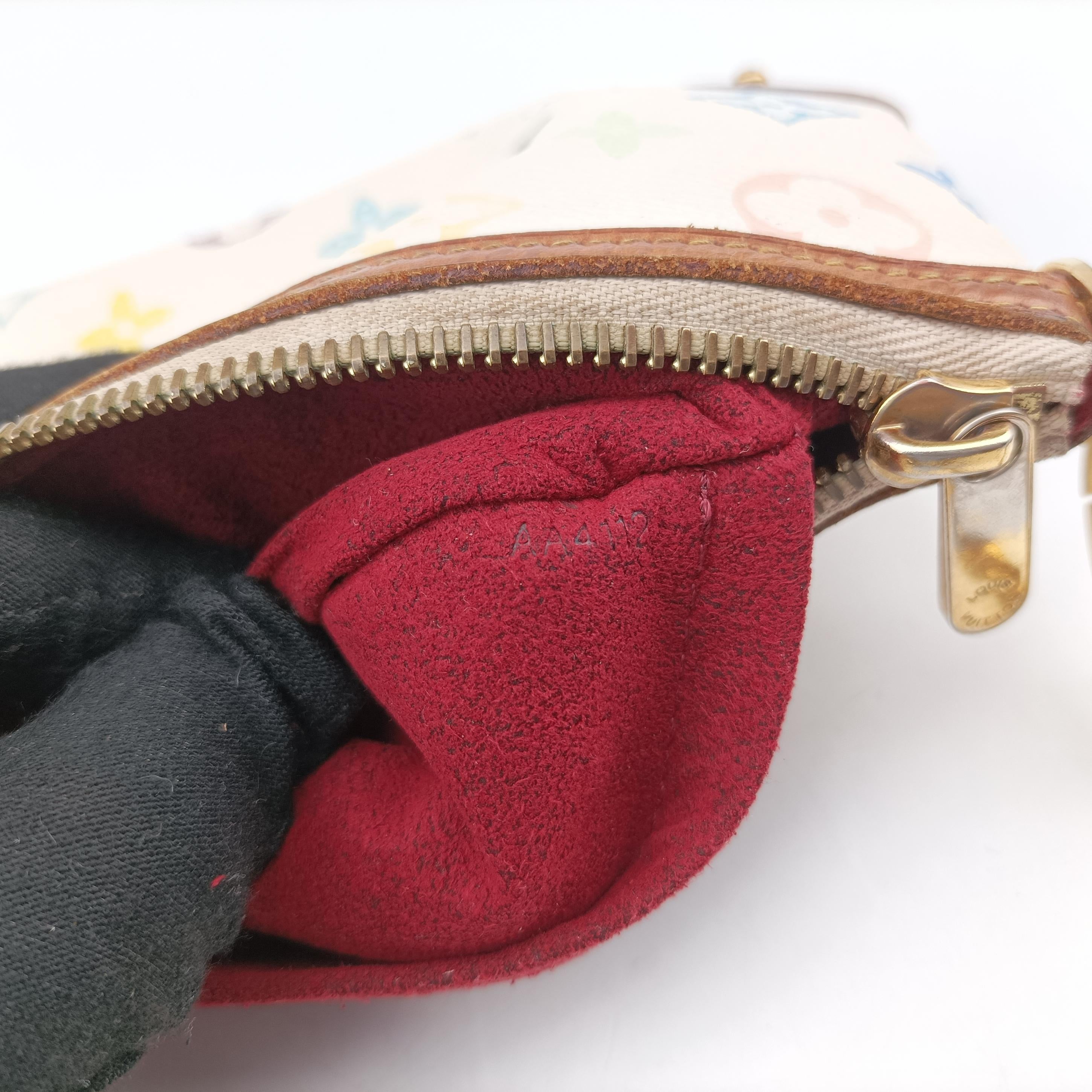 Pre-owned Louis Vuitton Pochette Mira MM Accessory Pouch white Monogram Multicolor M60096 shoulderbag | stylenewstar