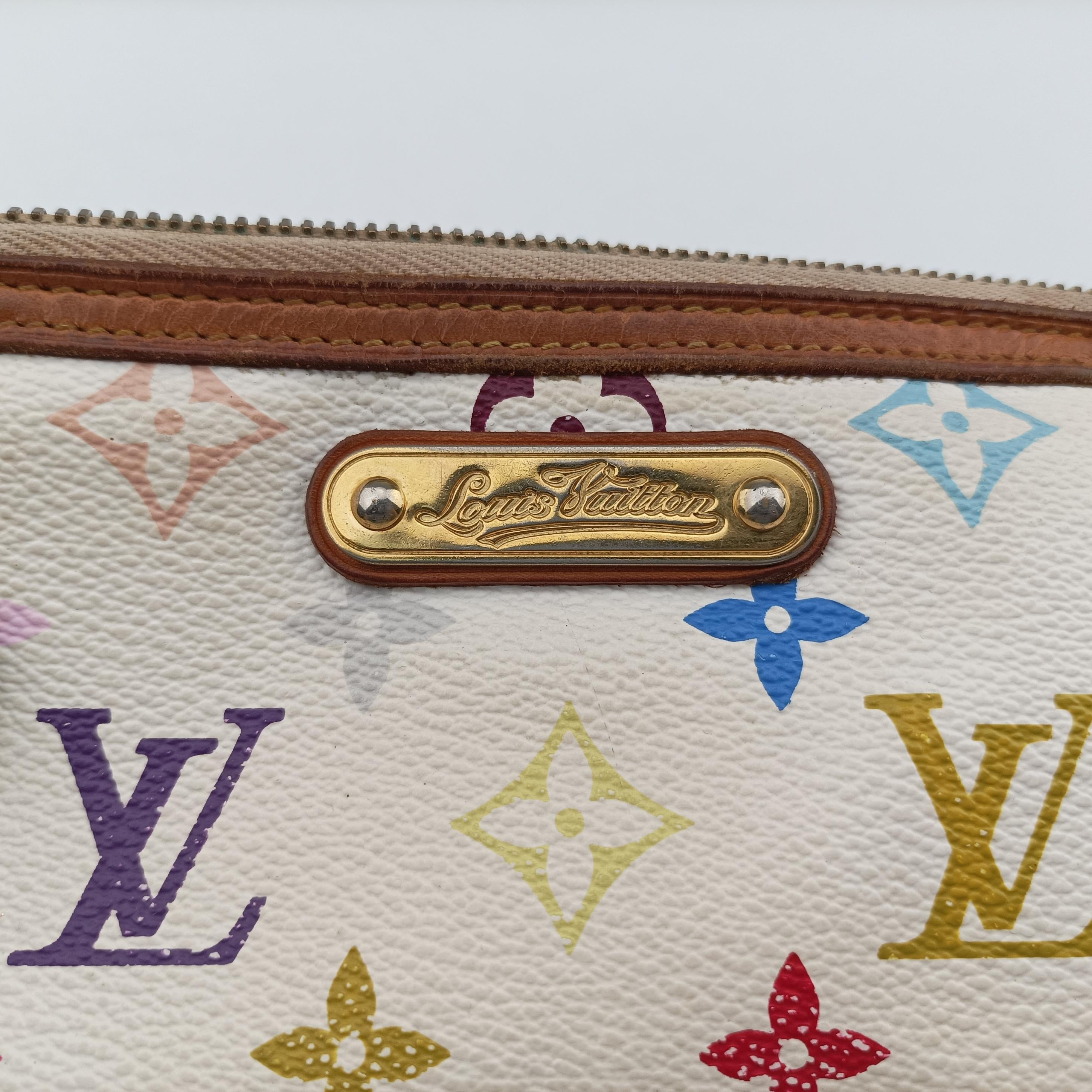 Pre-owned Louis Vuitton Pochette Mira MM Accessory Pouch white Monogram Multicolor M60096 shoulderbag | stylenewstar