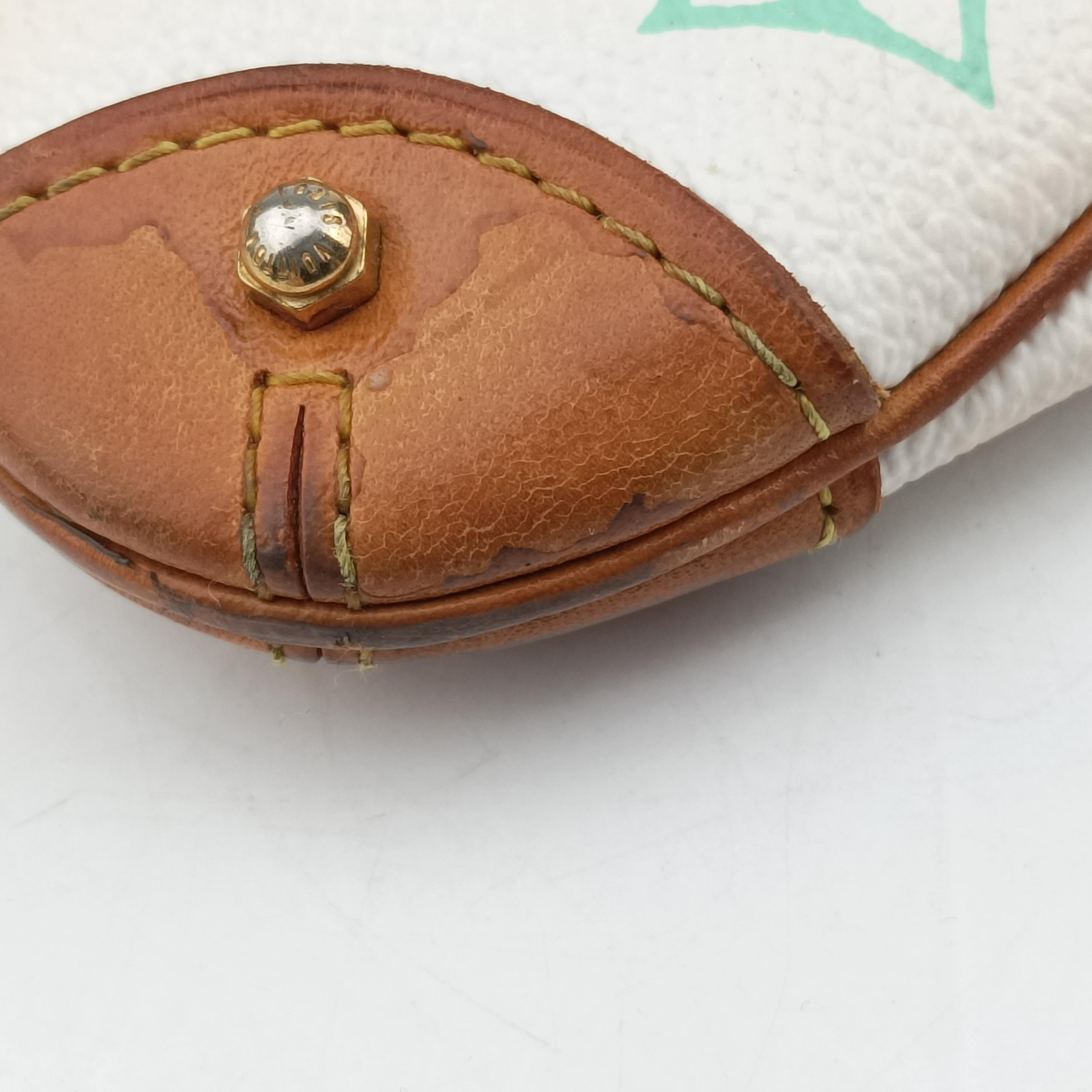Pre-owned Louis Vuitton Pochette Mira MM Accessory Pouch white Monogram Multicolor M60096 shoulderbag | stylenewstar