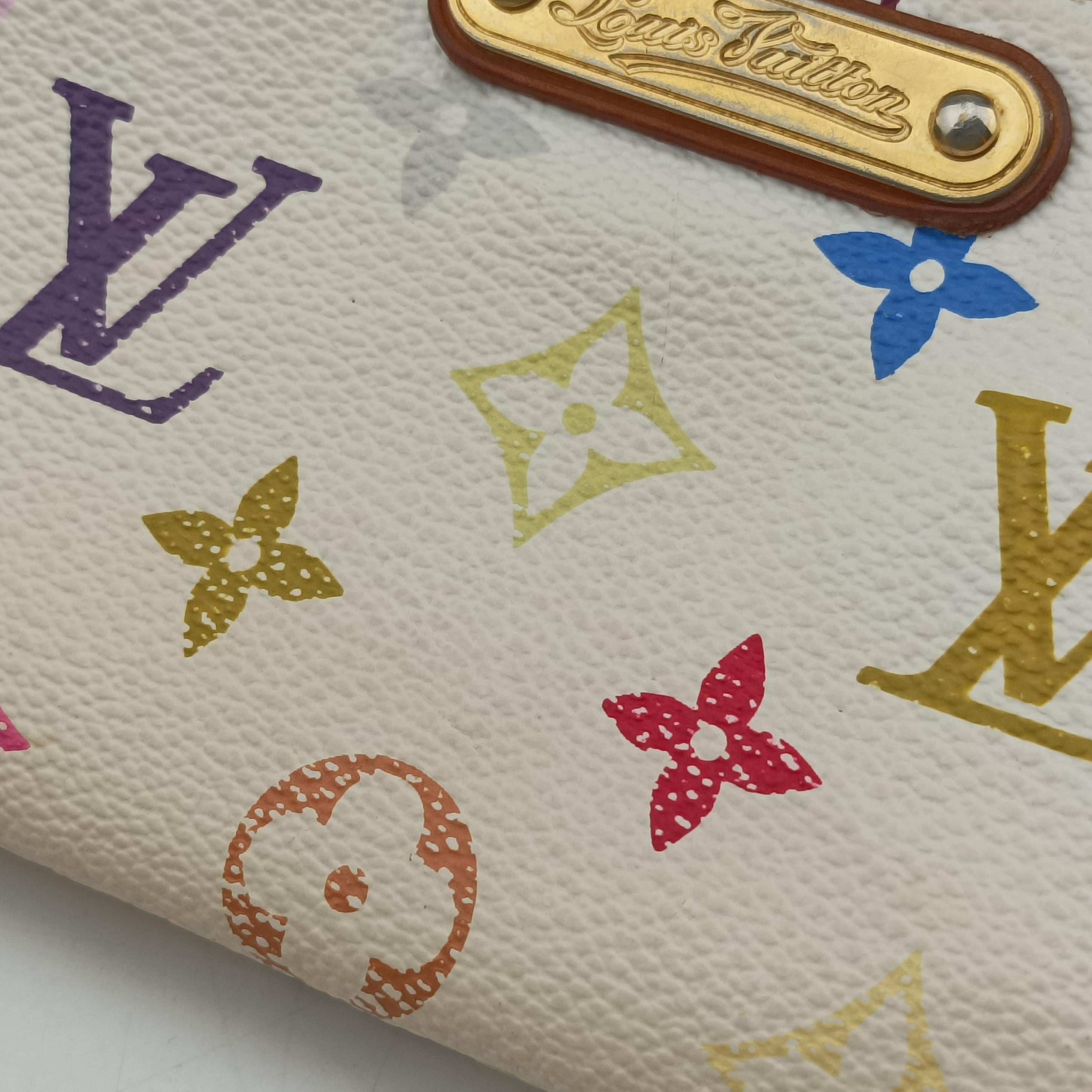 Pre-owned Louis Vuitton Pochette Mira MM Accessory Pouch white Monogram Multicolor M60096 shoulderbag | stylenewstar