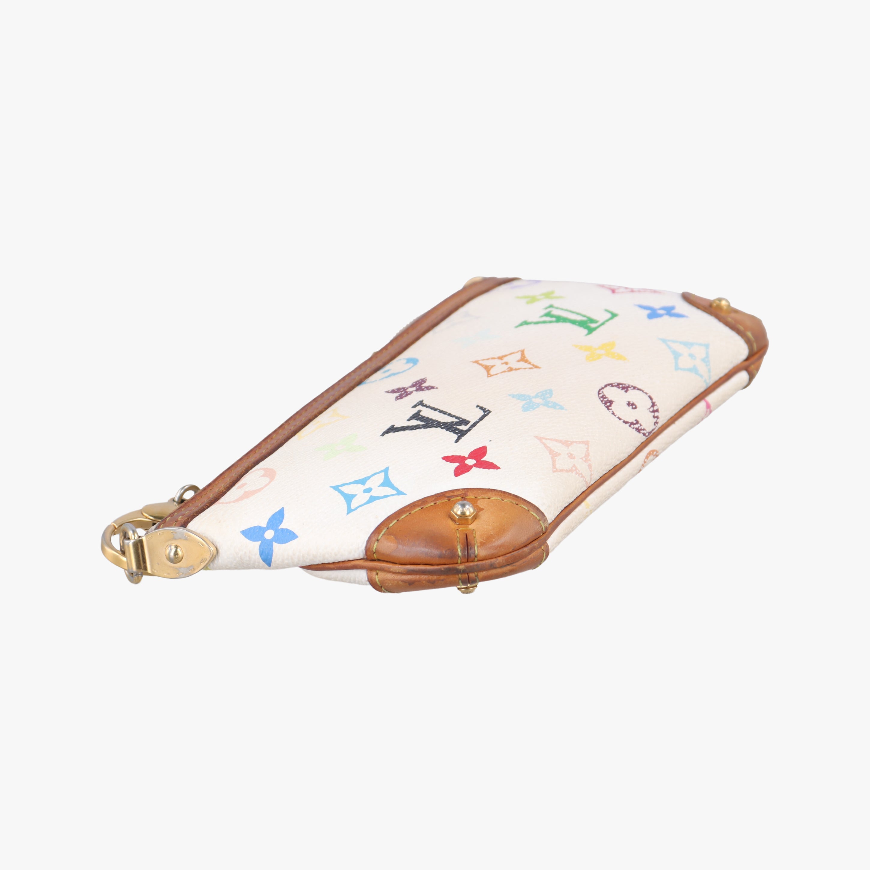 Pre-owned Louis Vuitton Pochette Mira MM Accessory Pouch white Monogram Multicolor M60096 shoulderbag | stylenewstar