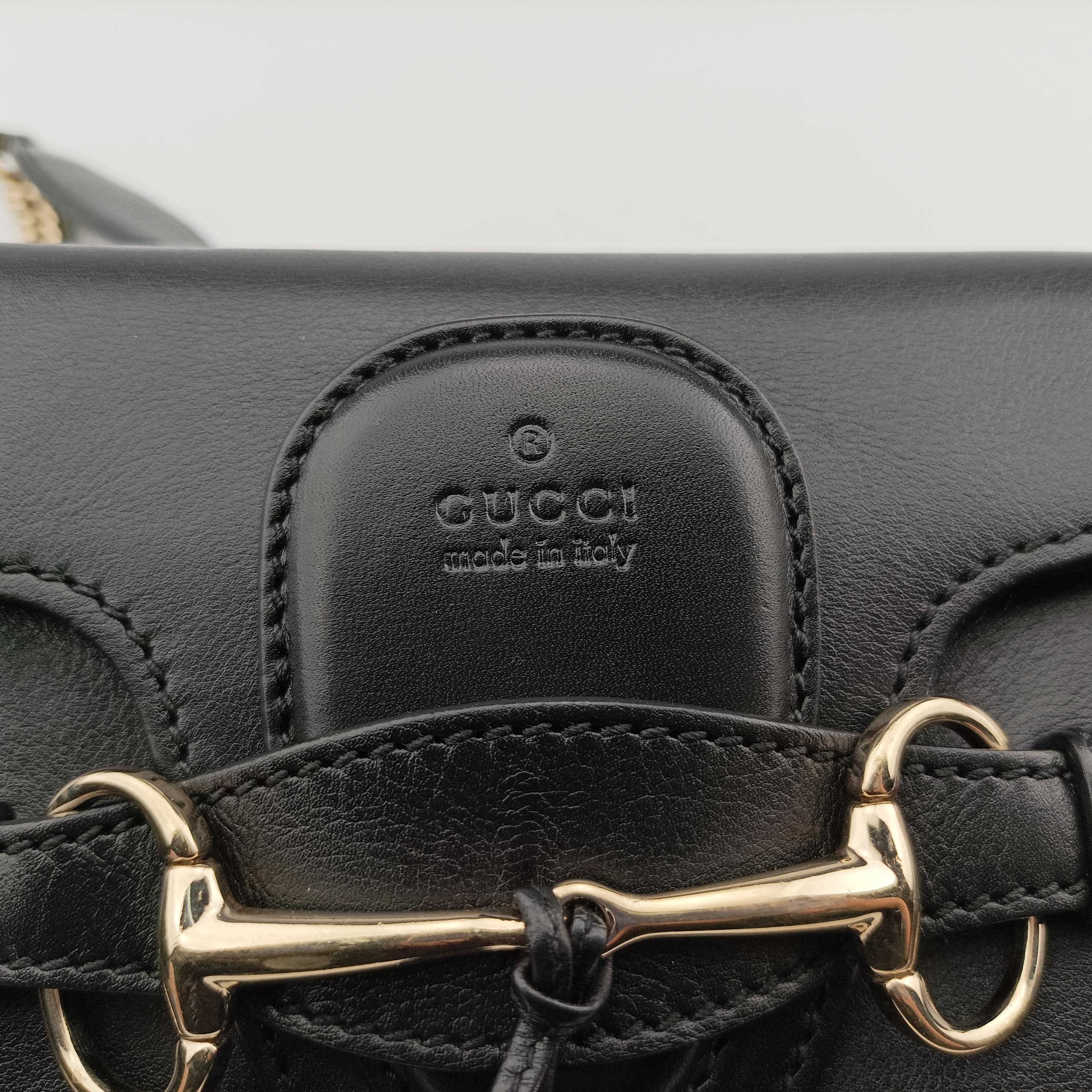 Secondhand Gucci Emily Black Leather 283063 shoulderbag | stylenewstar