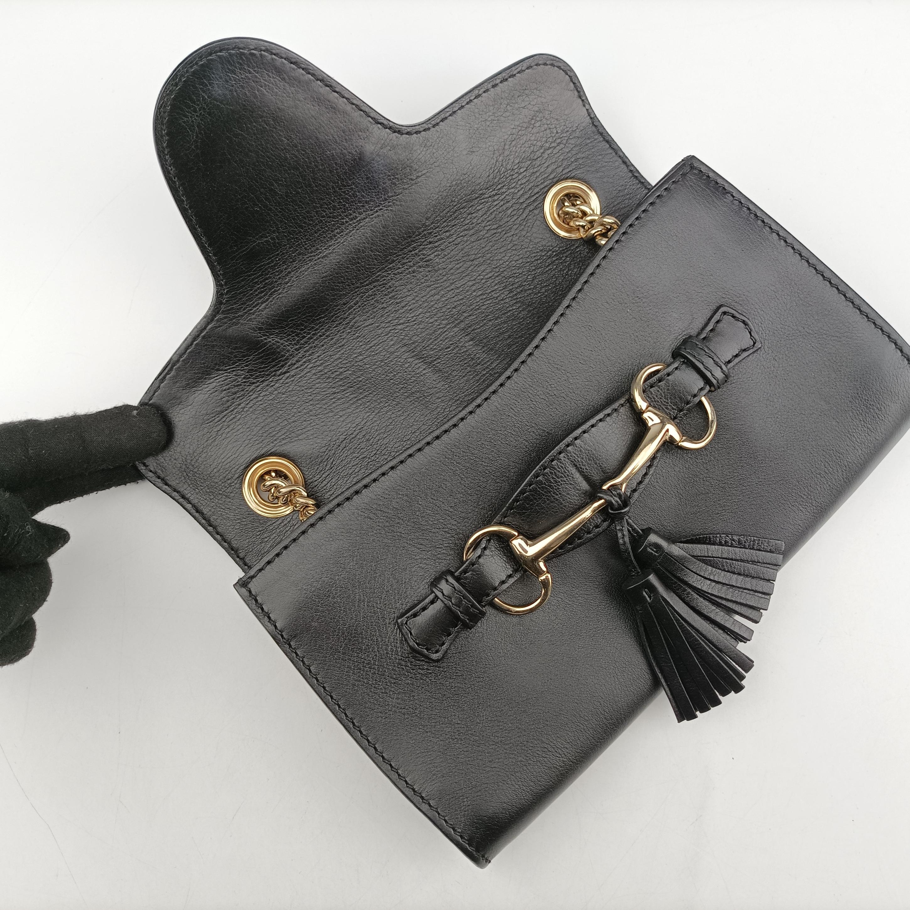 Secondhand Gucci Emily Black Leather 283063 shoulderbag | stylenewstar