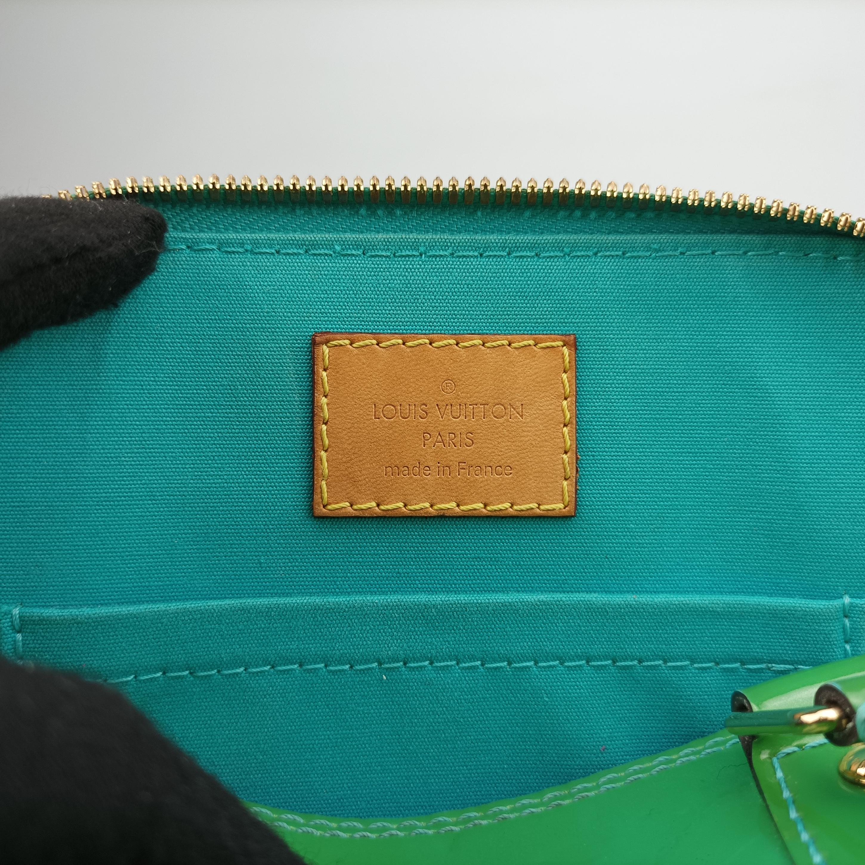 Pre-owned Louis Vuitton Alma BB Blue Lagon Vernis M91696 shoulderbag | stylenewstar