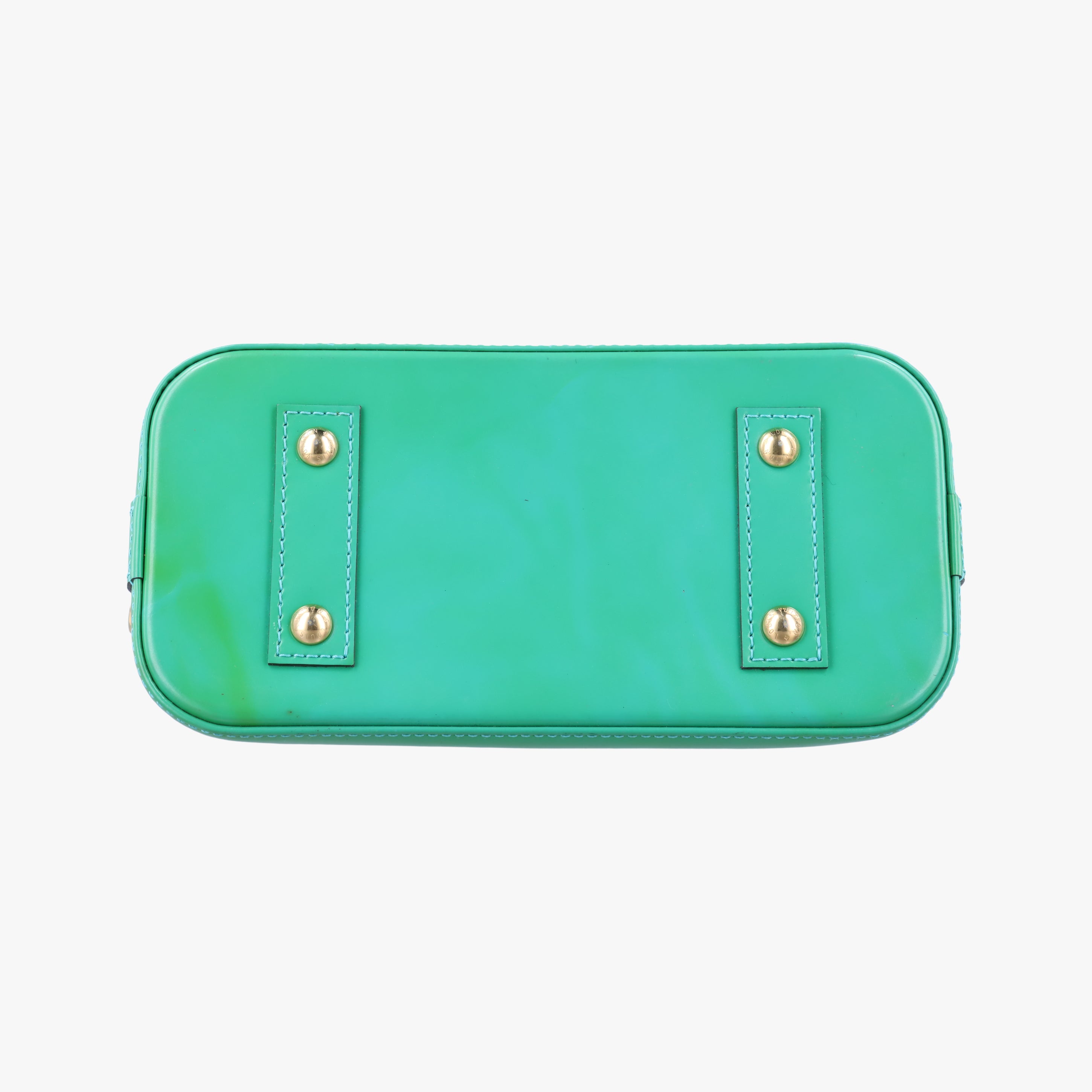 Pre-owned Louis Vuitton Alma BB Blue Lagon Vernis M91696 shoulderbag | stylenewstar