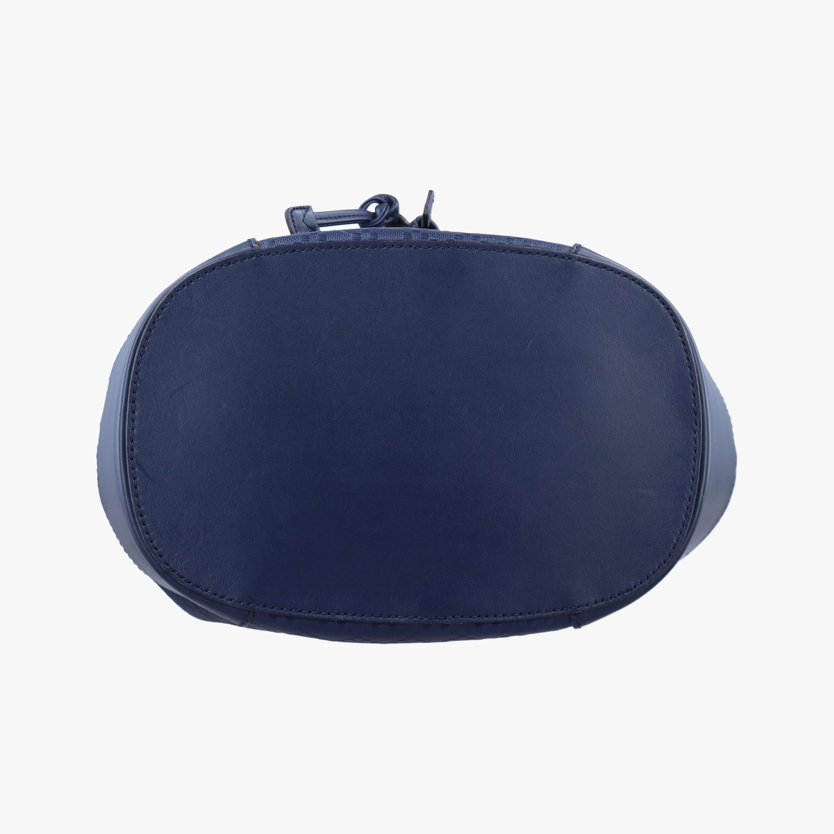 Pre-owned Gucci Bright Diamante Bucket Navy Leather 354228 shoulderbag | stylenewstar