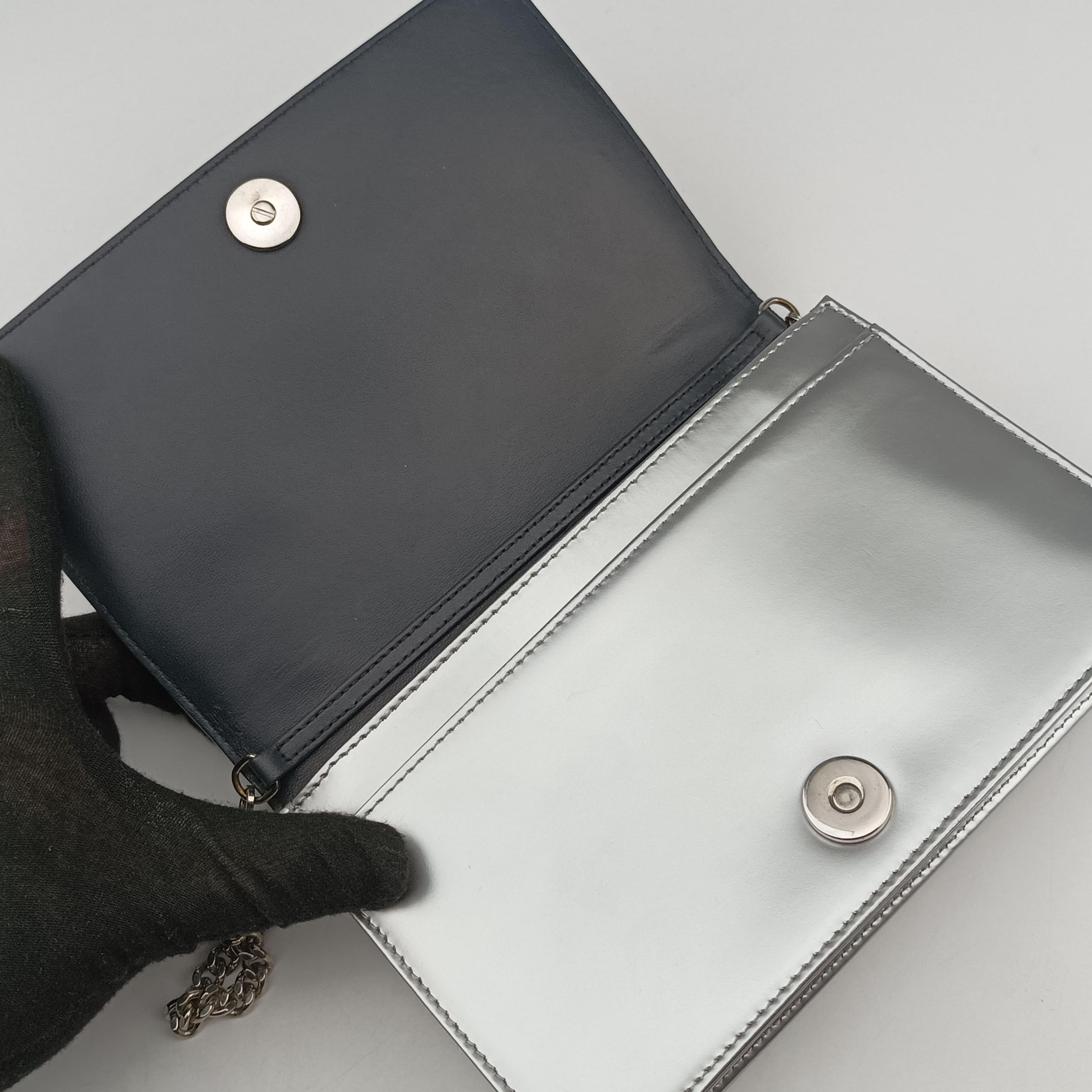 Secondhand Christian Dior Diorama Silver leather  shoulderbag | stylenewstar