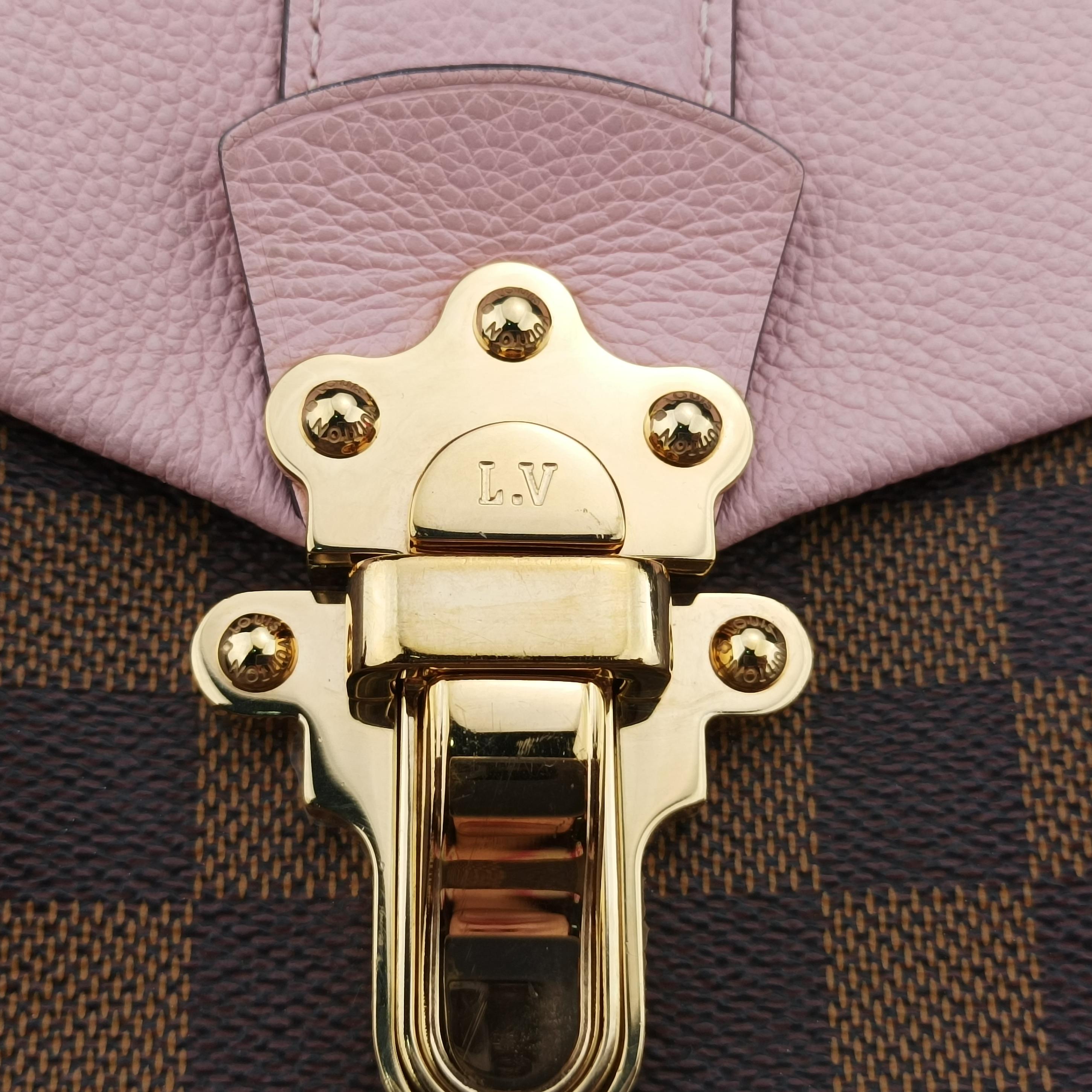 Pre-owned Louis Vuitton Daypack Clapton EBENE×MAGNOLIA Monogram Canvas×calf leather N42262 backpack/rucksack | stylenewstar