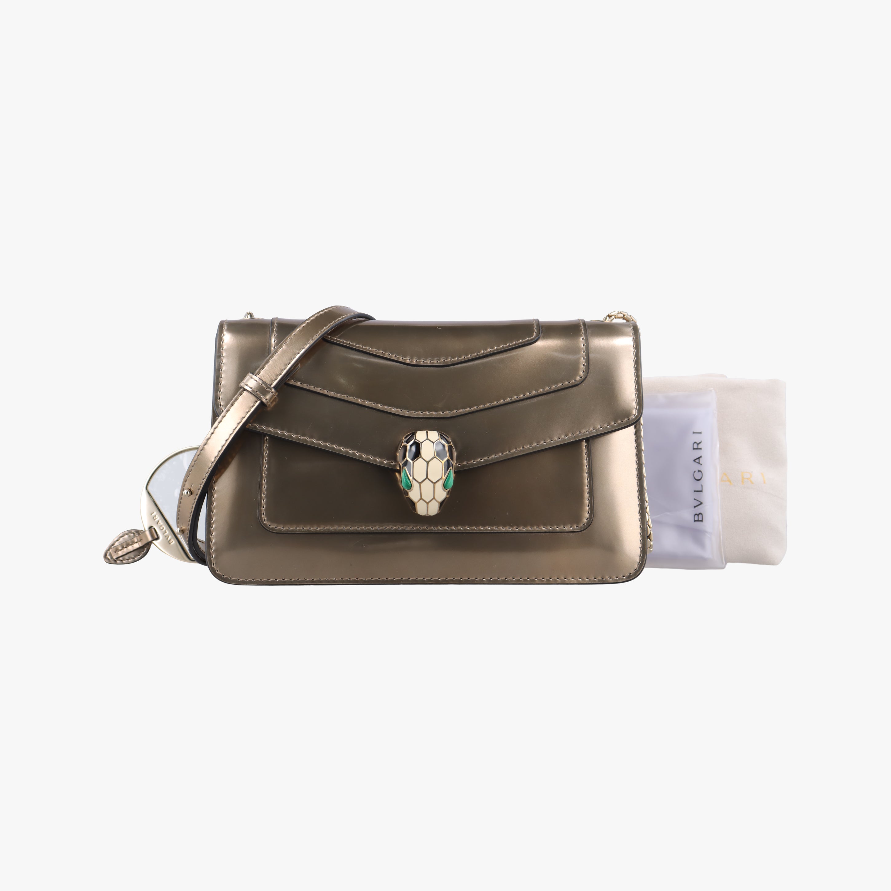 Secondhand Bvlgari SERPENTI FOREVER Golden Enamel  shoulderbag | stylenewstar