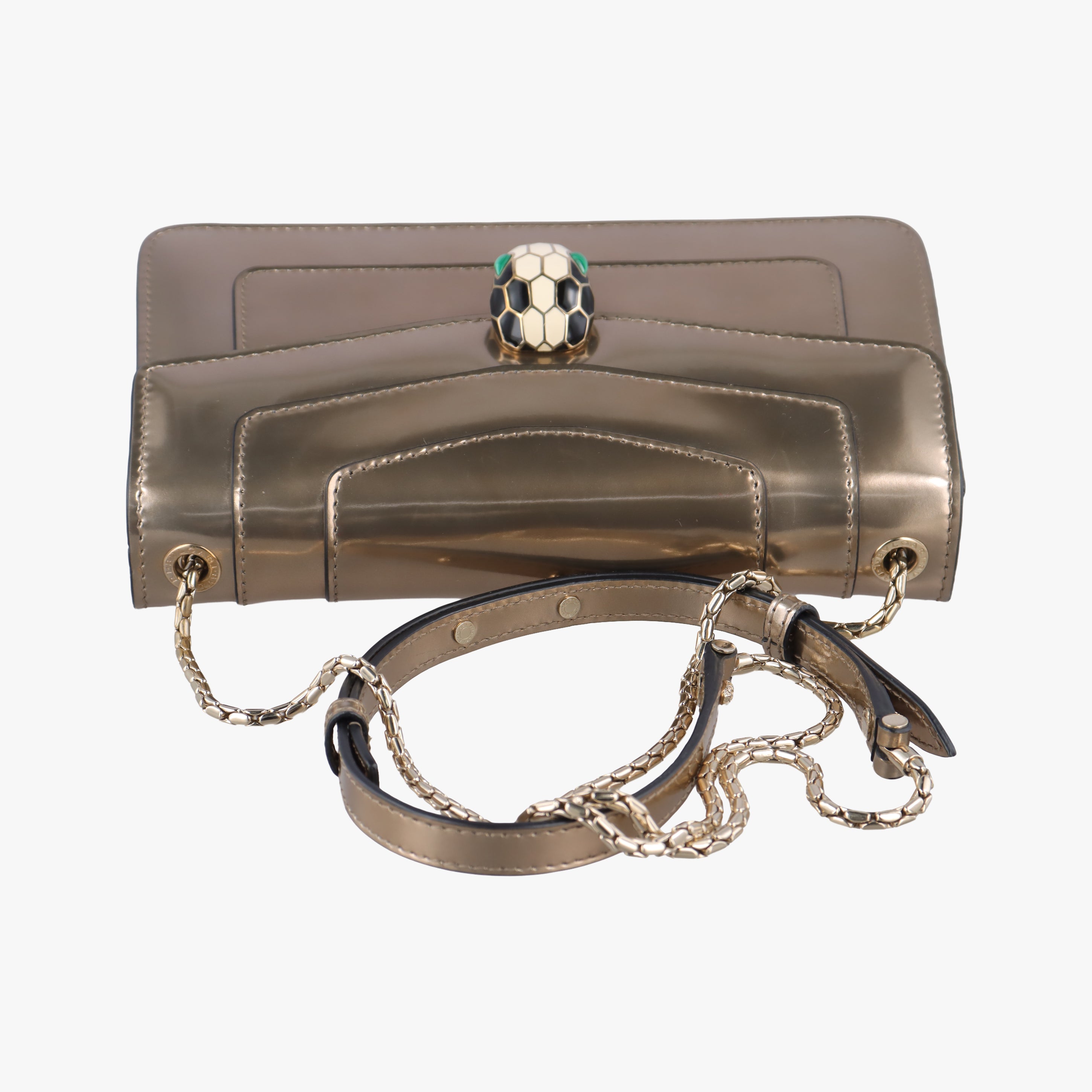 Secondhand Bvlgari SERPENTI FOREVER Golden Enamel  shoulderbag | stylenewstar