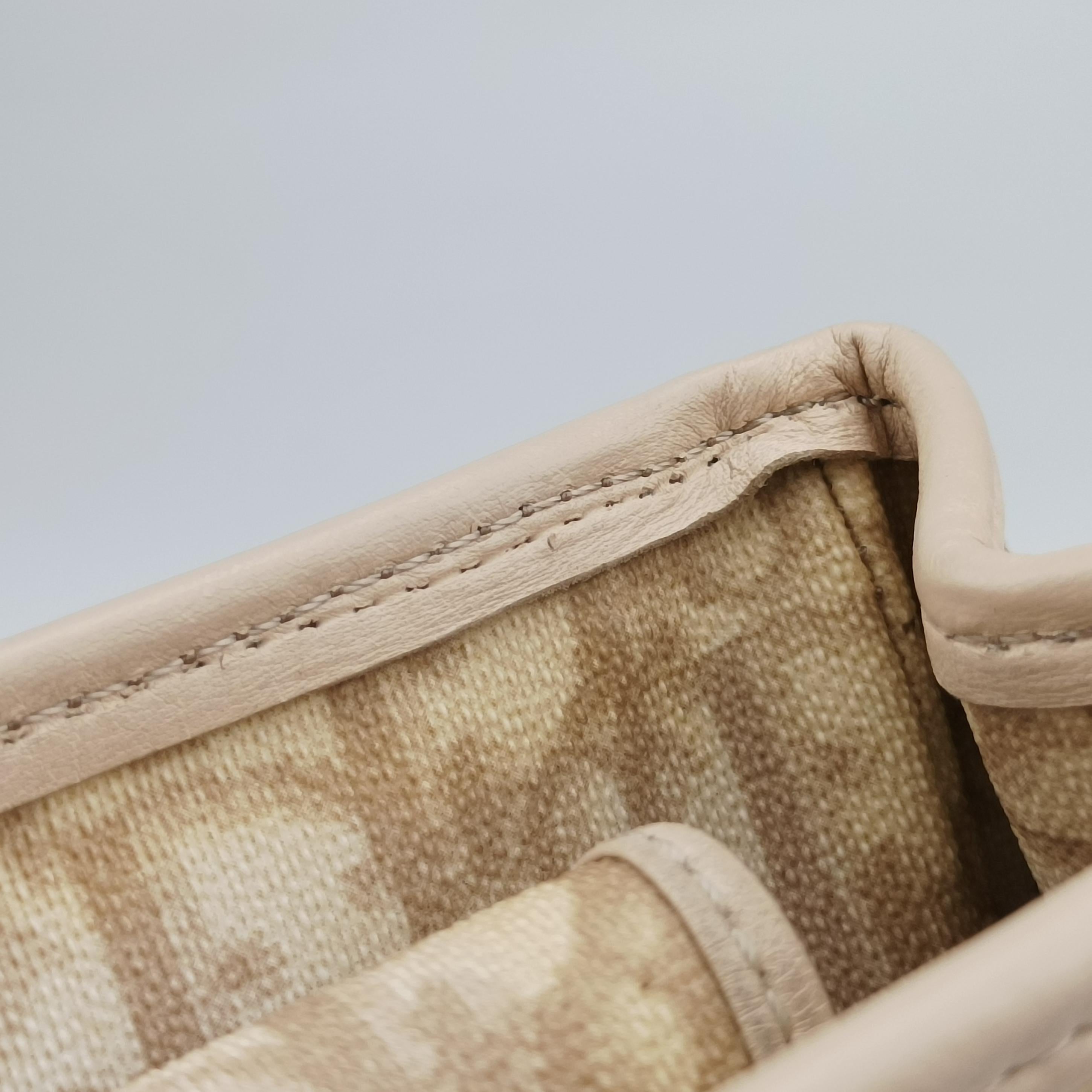 Vintage Christian Dior Diorissimo Romantique Beige PVC coated canvas ×Leather  shoulderbag | stylenewstar