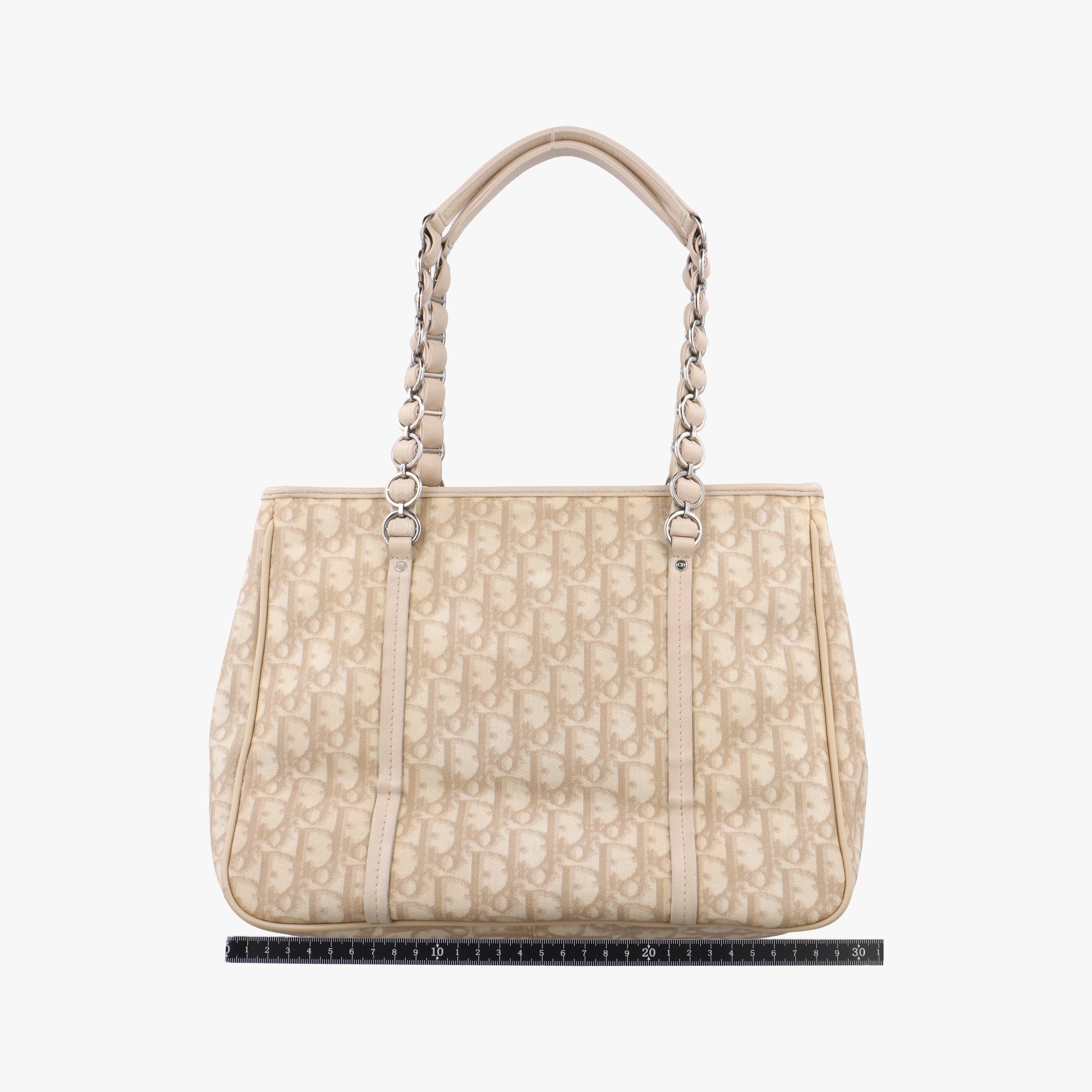 Vintage Christian Dior Diorissimo Romantique Beige PVC coated canvas ×Leather  shoulderbag | stylenewstar