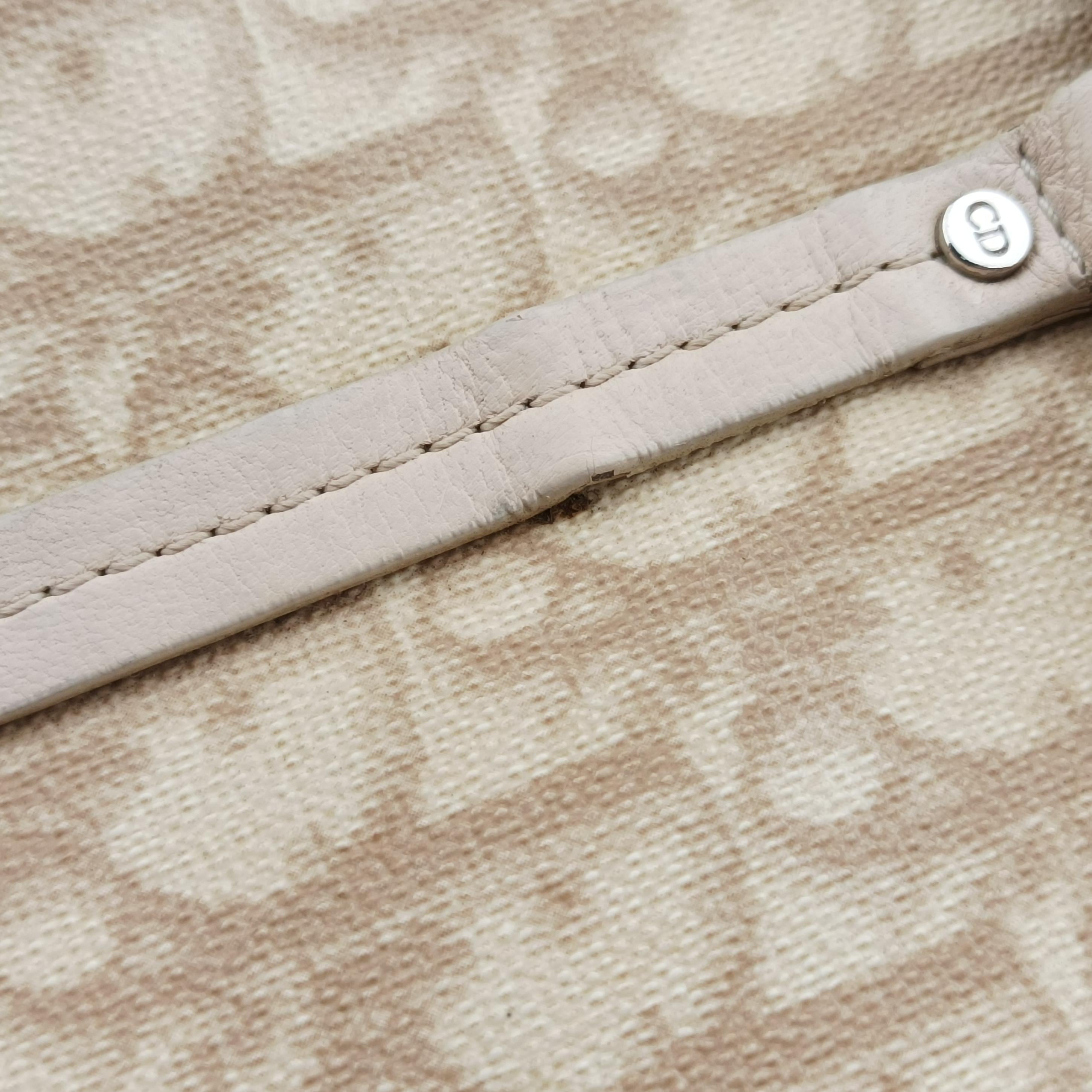 Vintage Christian Dior Diorissimo Romantique Beige PVC coated canvas ×Leather  shoulderbag | stylenewstar