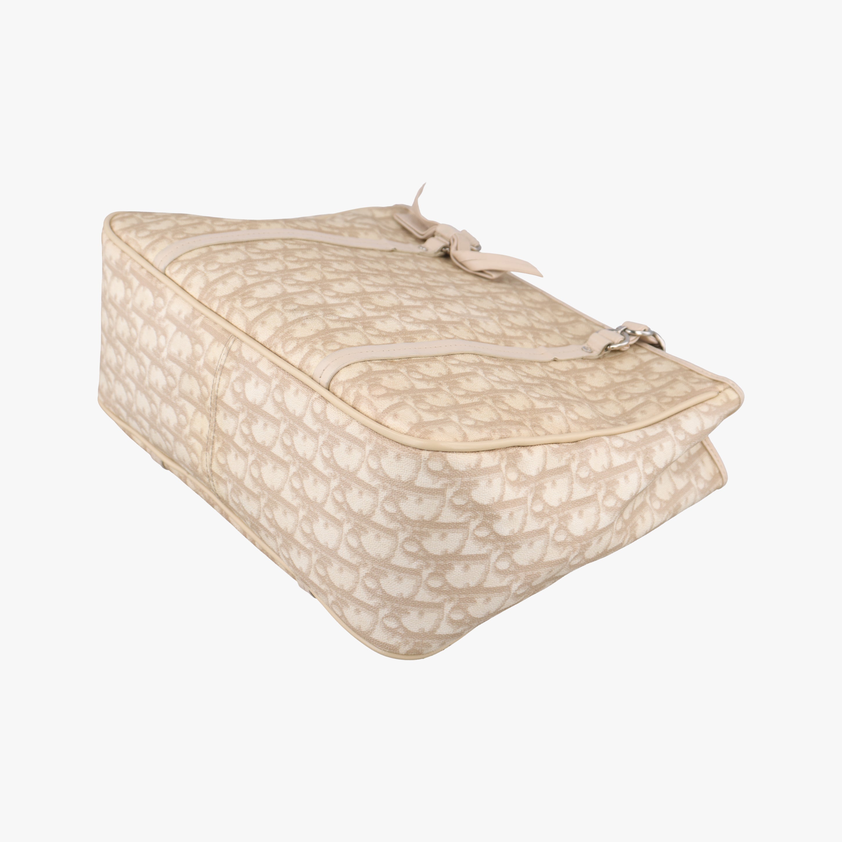 Vintage Christian Dior Diorissimo Romantique Beige PVC coated canvas ×Leather  shoulderbag | stylenewstar