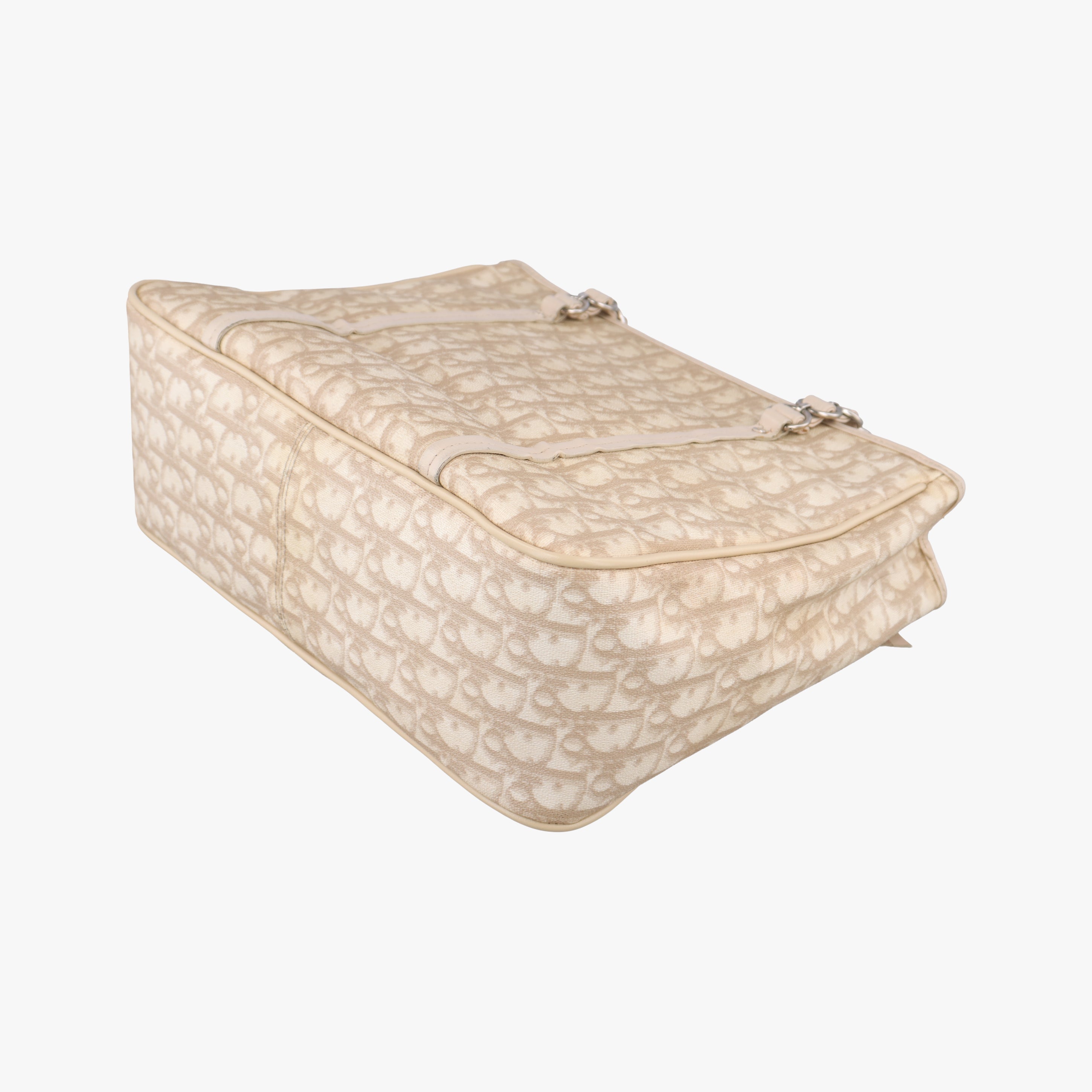 Vintage Christian Dior Diorissimo Romantique Beige PVC coated canvas ×Leather  shoulderbag | stylenewstar