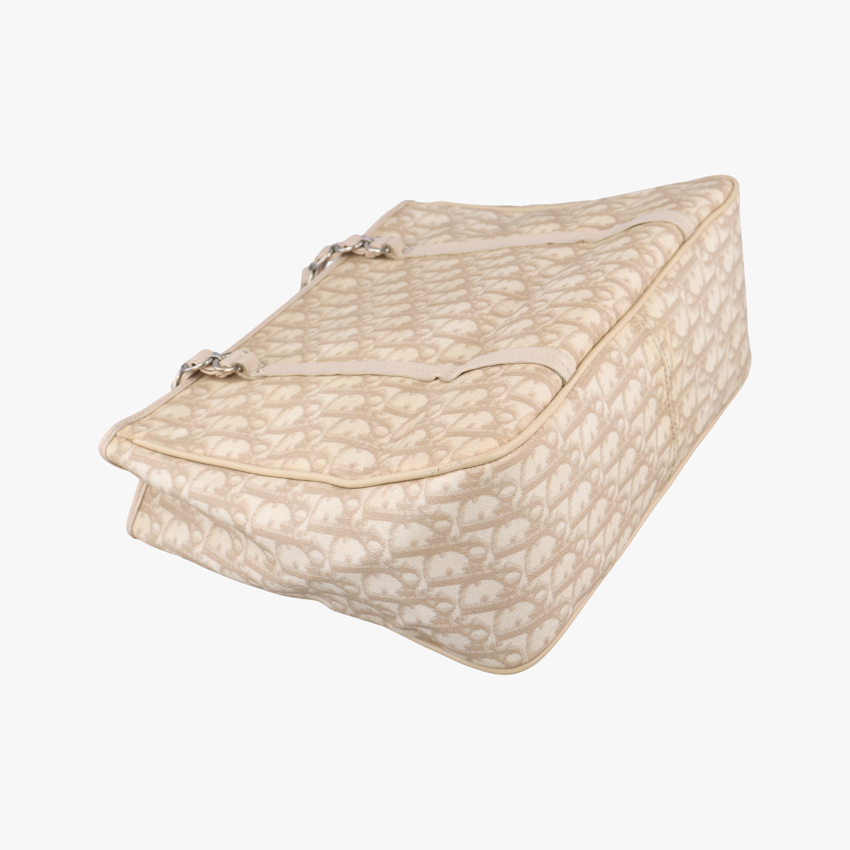Vintage Christian Dior Diorissimo Romantique Beige PVC coated canvas ×Leather  shoulderbag | stylenewstar