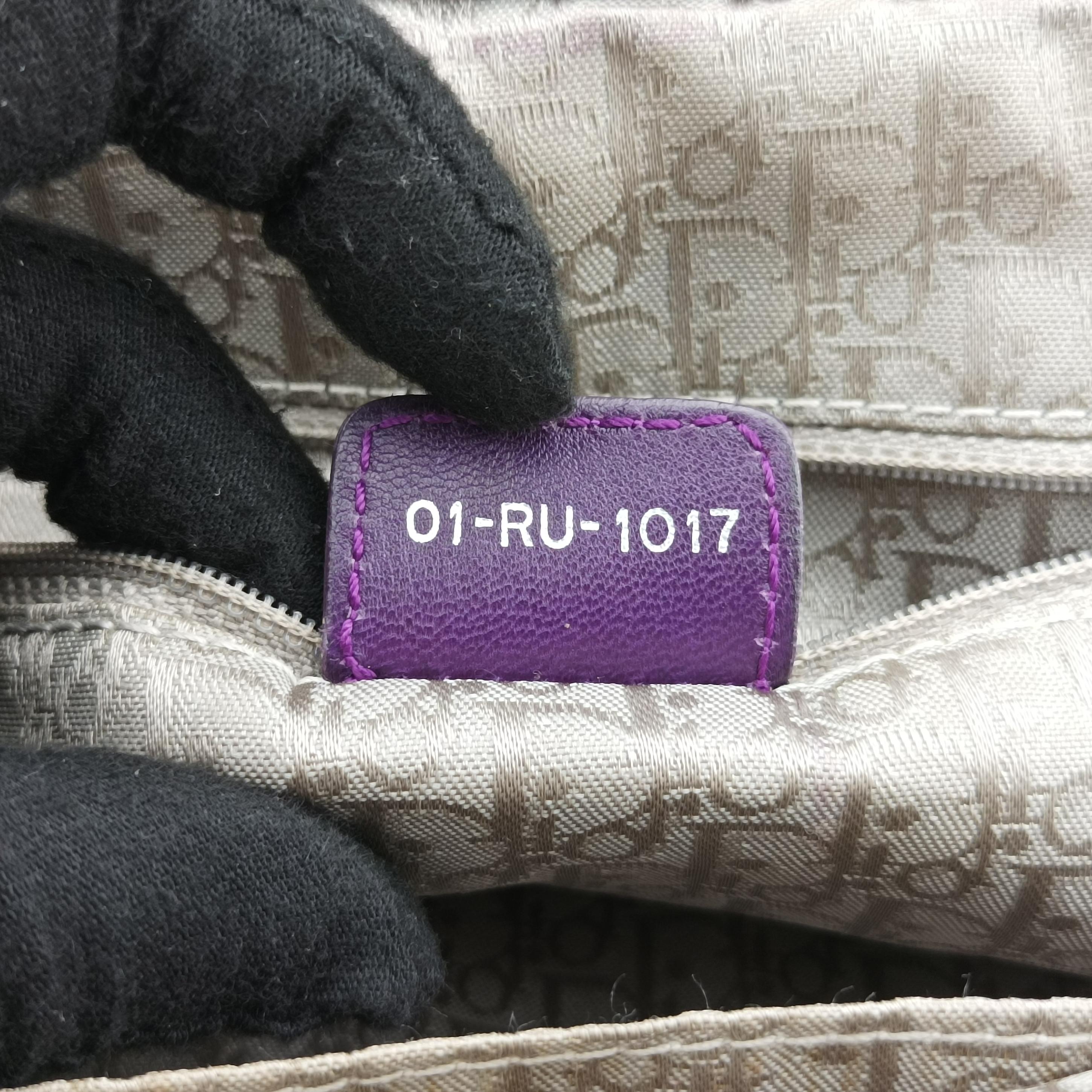 Pre-owned Christian Dior Plisse Purple lambskin  shoulderbag | stylenewstar